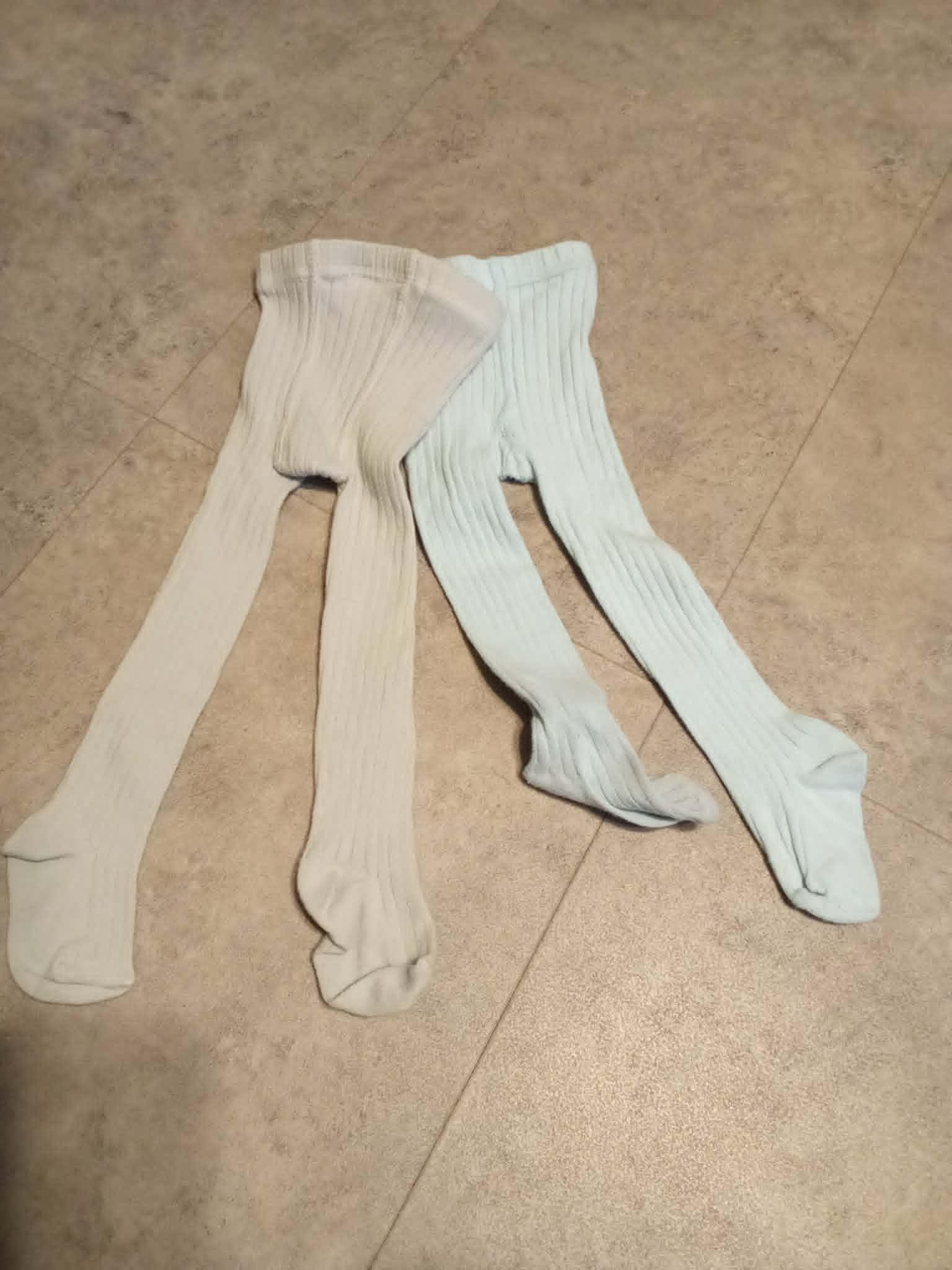 troc de troc 2 collants   6/12 mois  1 bleu un gris   jamais servi image 2