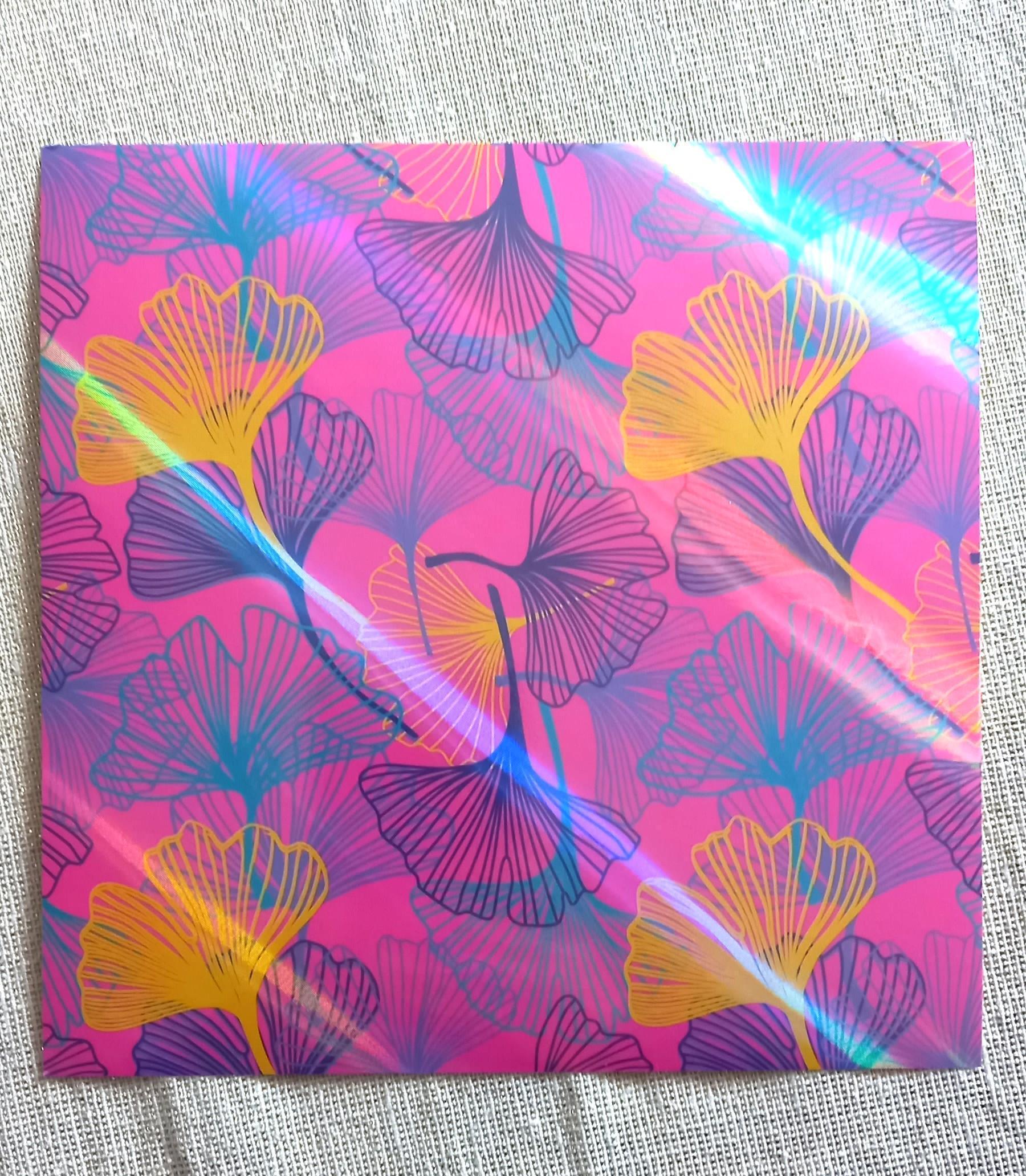 troc de troc carte feuilles de ginkgo iridescente. image 0