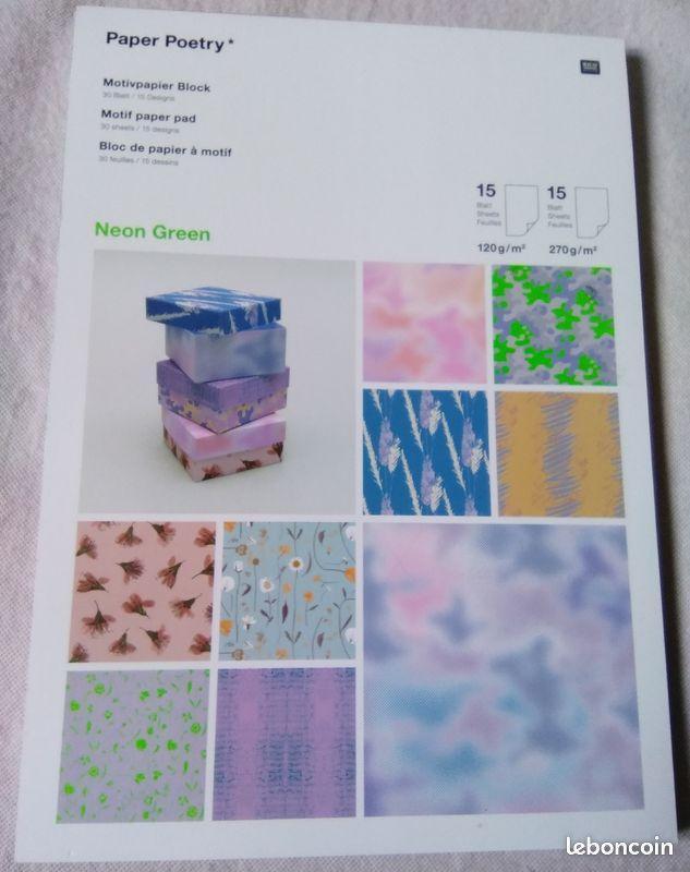 troc de troc reserve lot bloc papiers, loisirs créatifs, neuf image 1