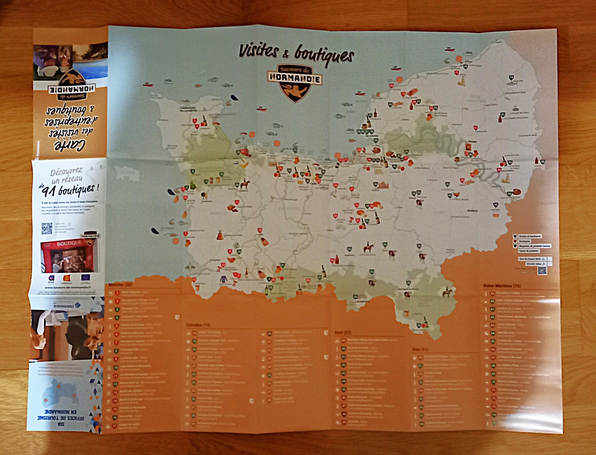 troc de troc carte visites et boutiques - saveurs de normandie. image 1