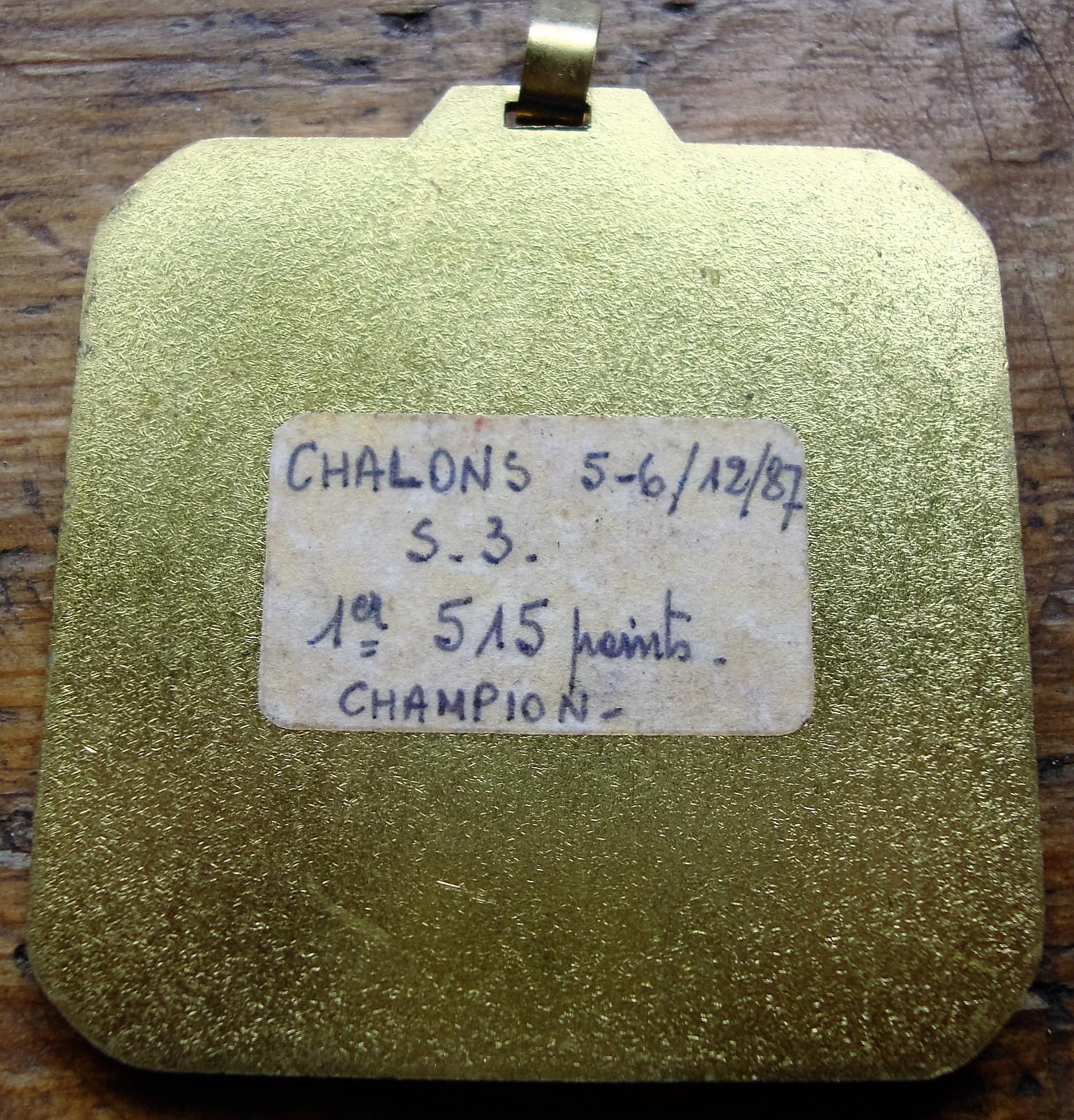 troc de troc médaille de tir champagne" cht chalons 1987" image 1