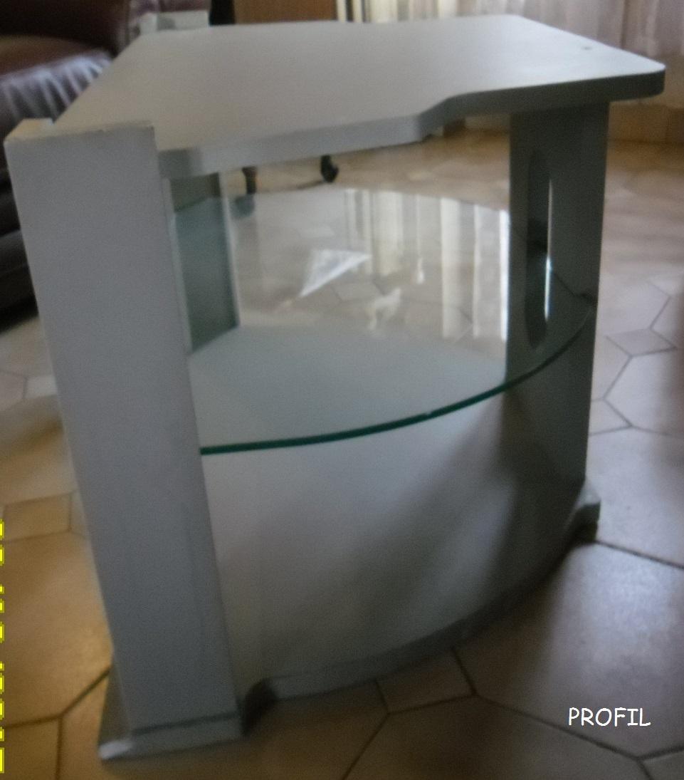 troc de troc meuble télé avec une plaque en verre image 1