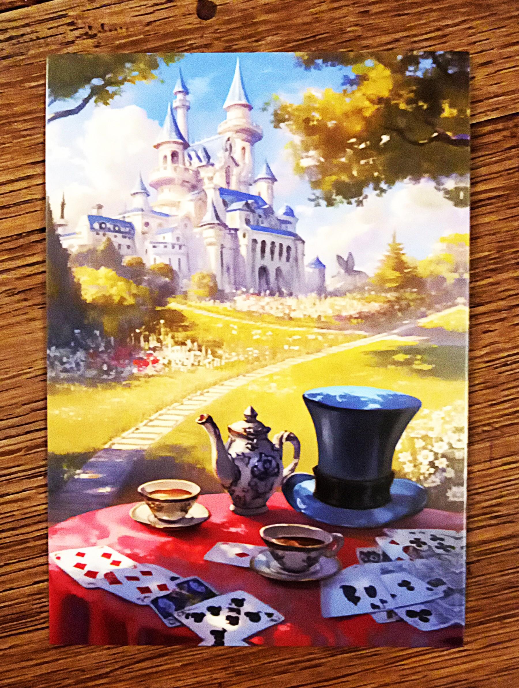 troc de troc carte postale "décor d'alice au pays des merveilles". image 0