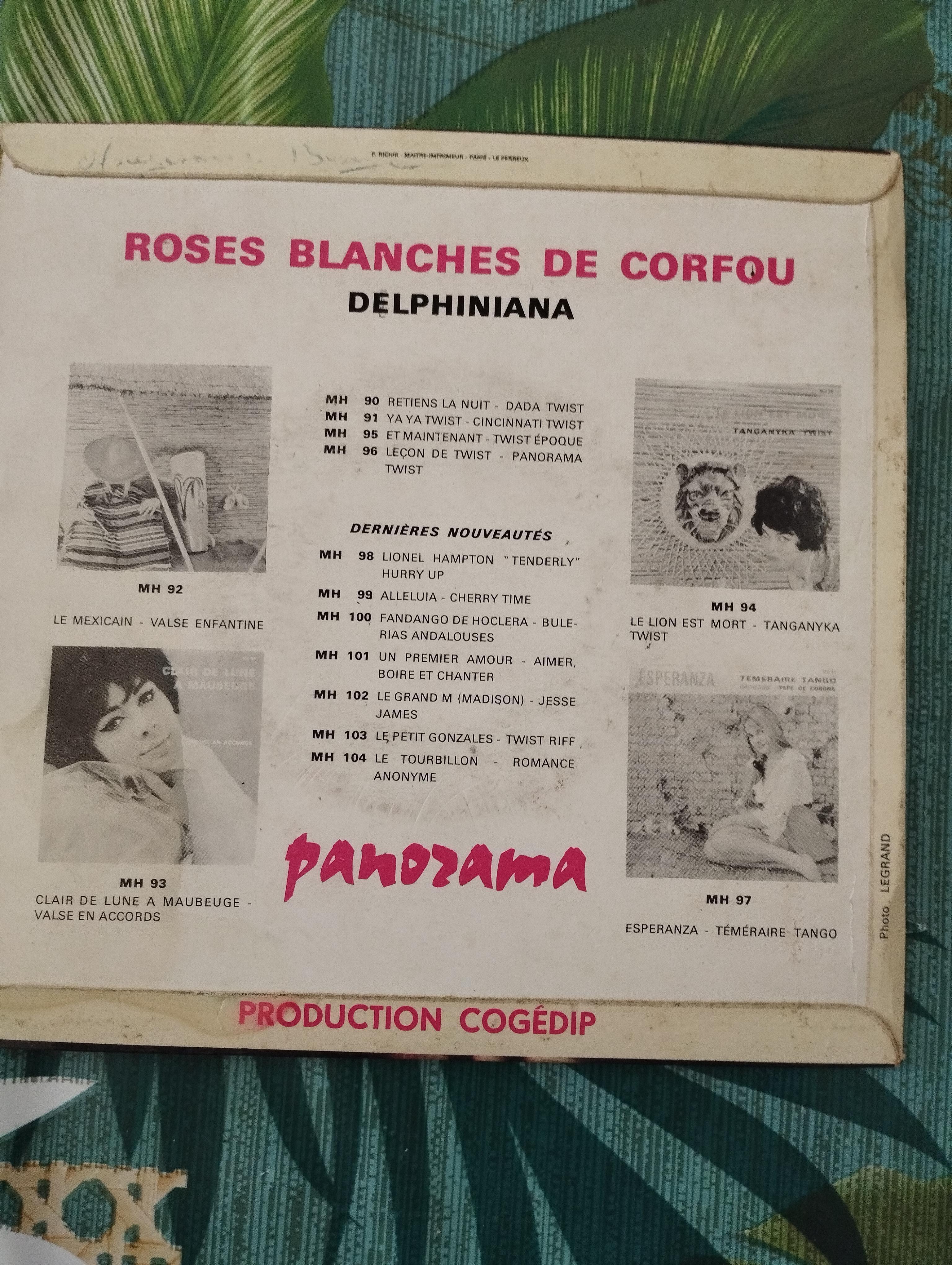troc de troc disque vinyle 45t delphiniana - roses blanches de corfou image 1