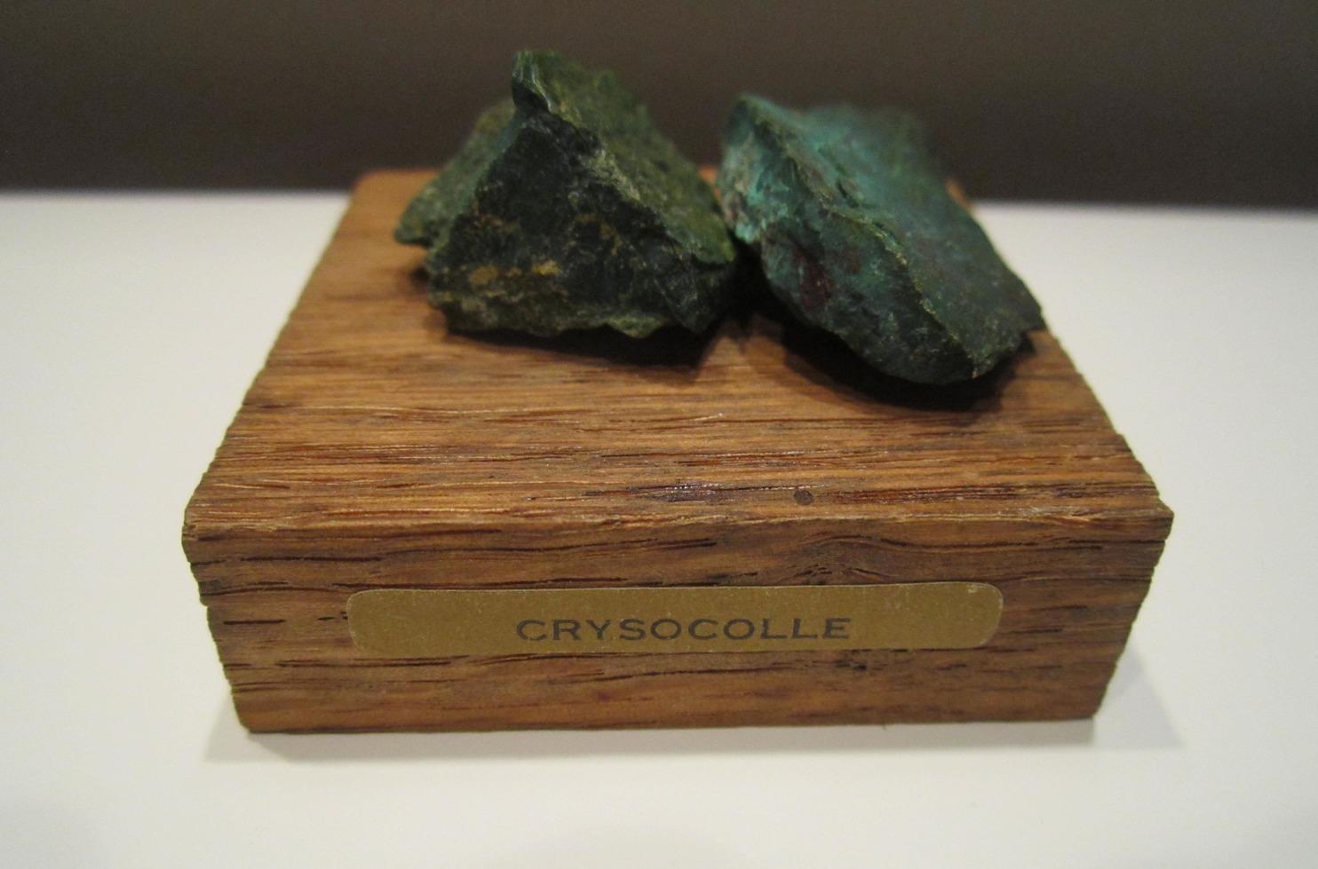 troc de troc pierre de collection crysocolle (minéraux) socle 5 x 5 cm image 0