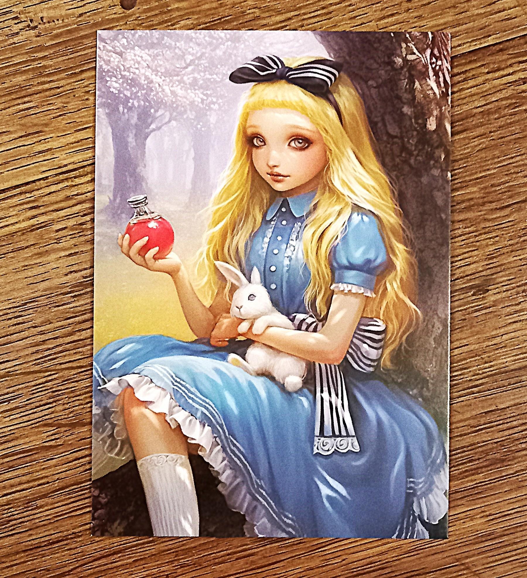 troc de troc carte postale "alice in wonderland". image 0