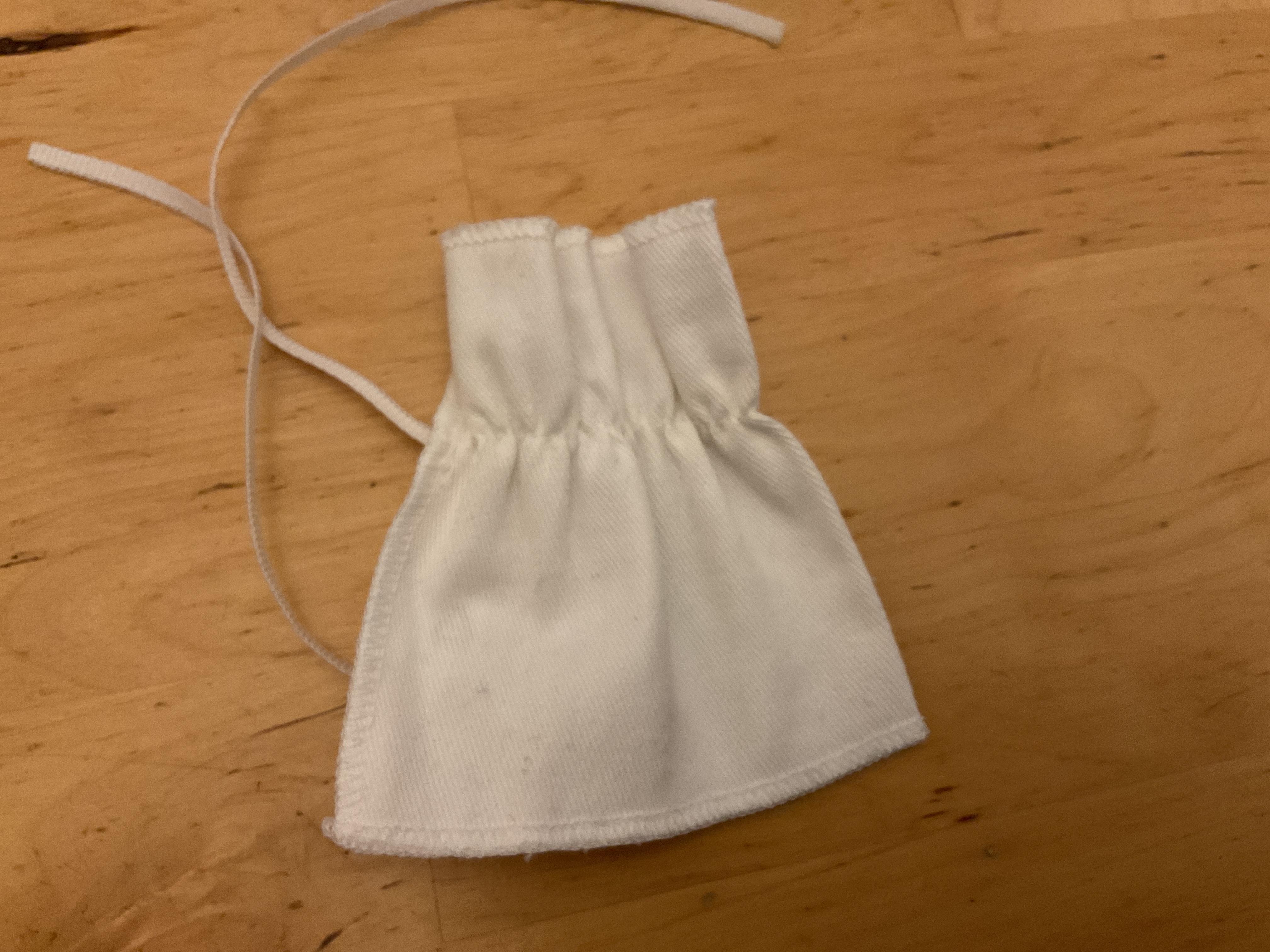 troc de troc pochette en tissu, blanc, lien élastique image 0