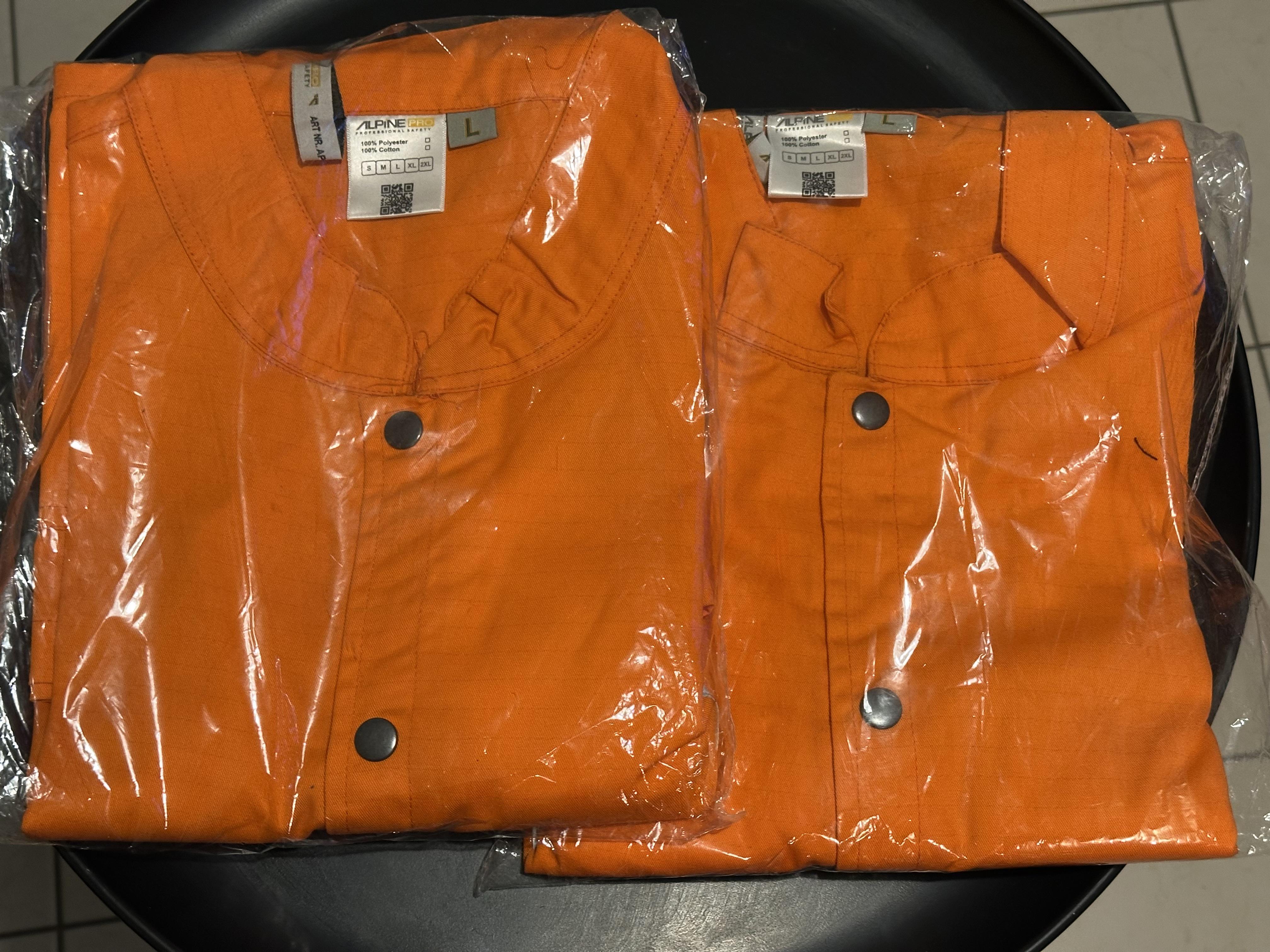 troc de troc 2 vestes de travail neuves orange taille l image 0