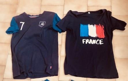 troc de troc lot 2 maillots foot tailles 12 et 14 ans image 1