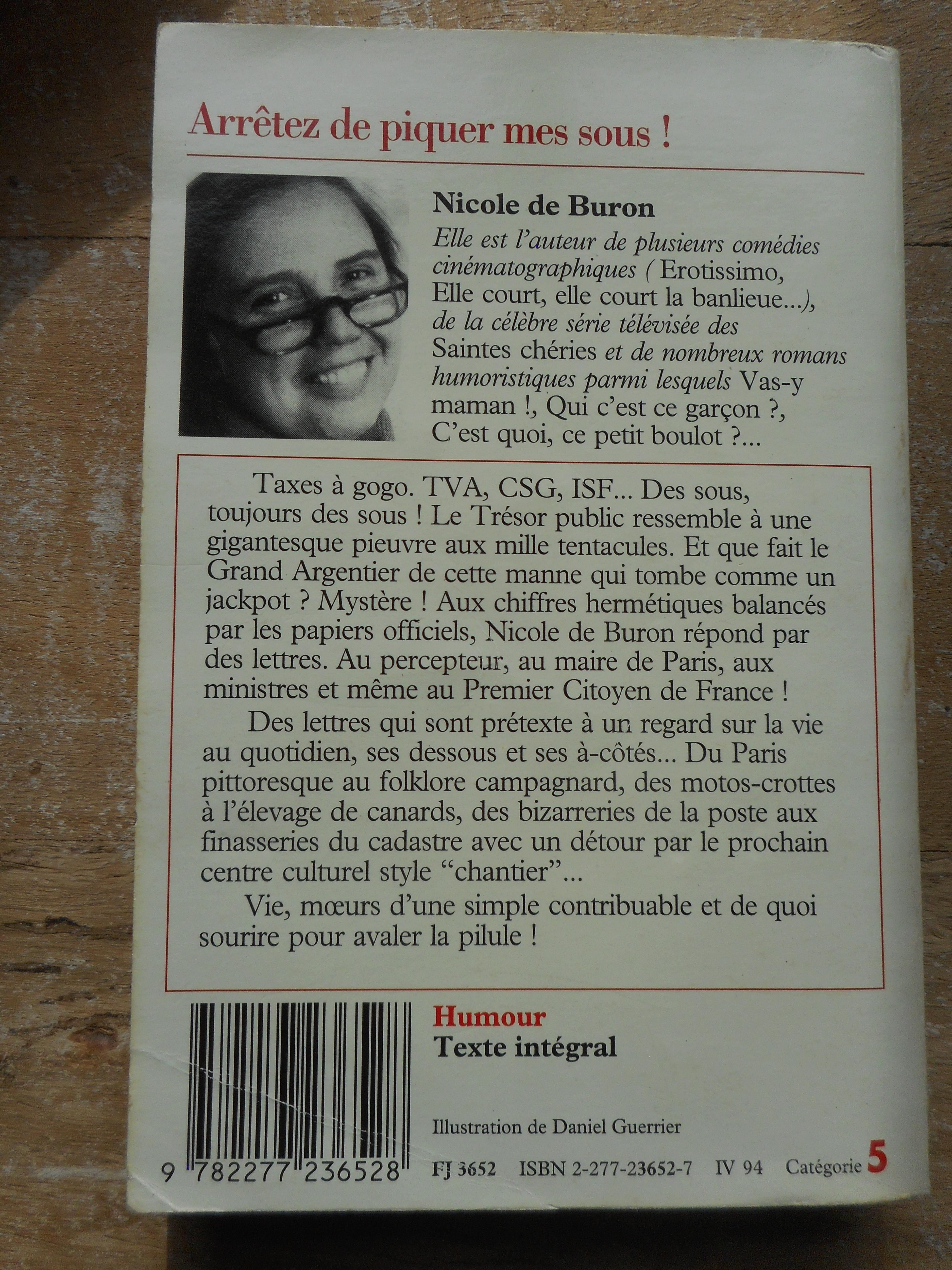 troc de troc livre arretez de piquer mes sous! nicole de buron image 1