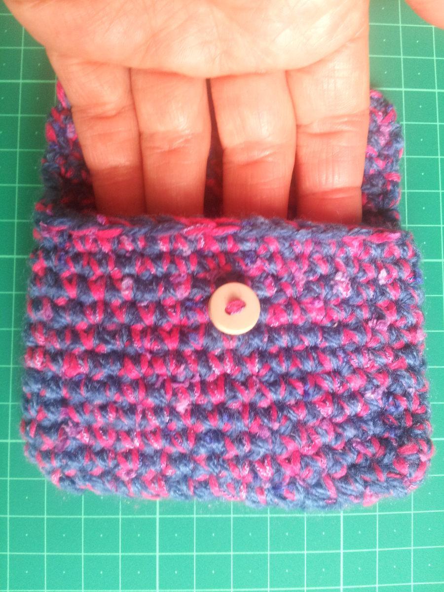 troc de troc porte-monnaie ou petite pochette au crochet fait main image 2
