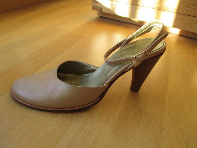 troc de troc jolies chaussures 38 beige doré - cuir véritable image 1