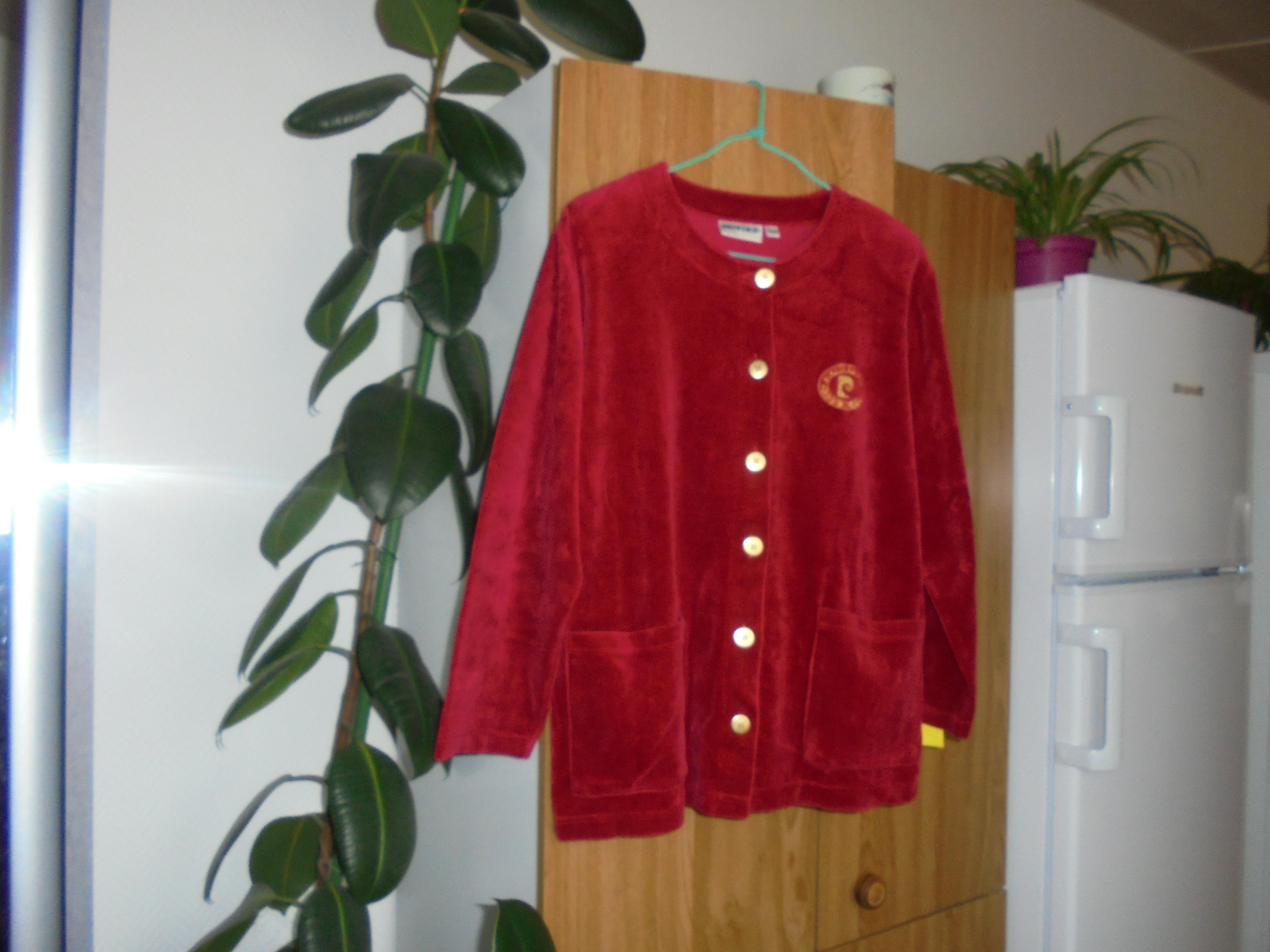 troc de troc veste en velours rouge taille 42/44 10 noisettes pfp image 0
