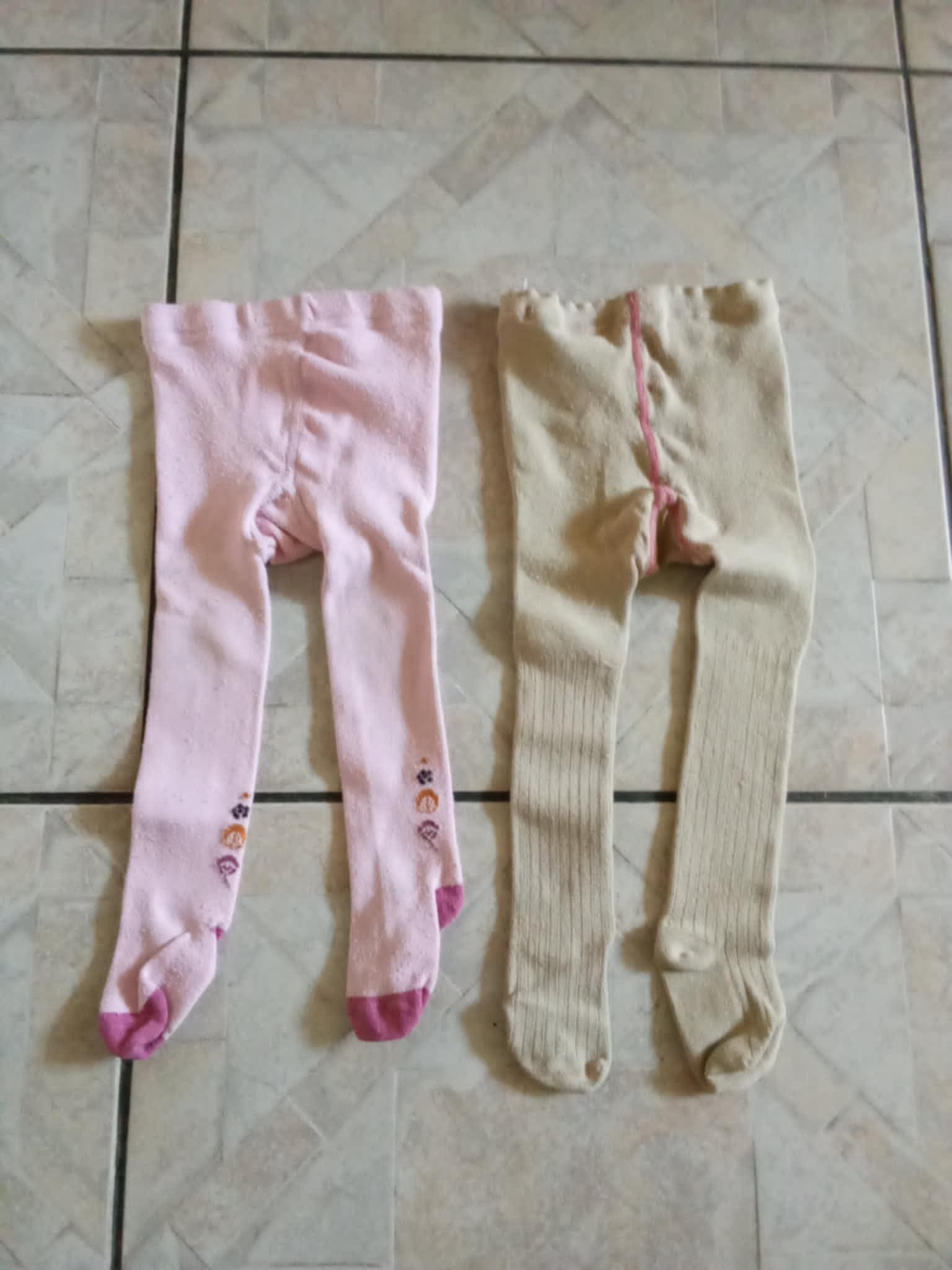 troc de troc lot de 2 collant  rose 3 mois  beige  6 mois image 0