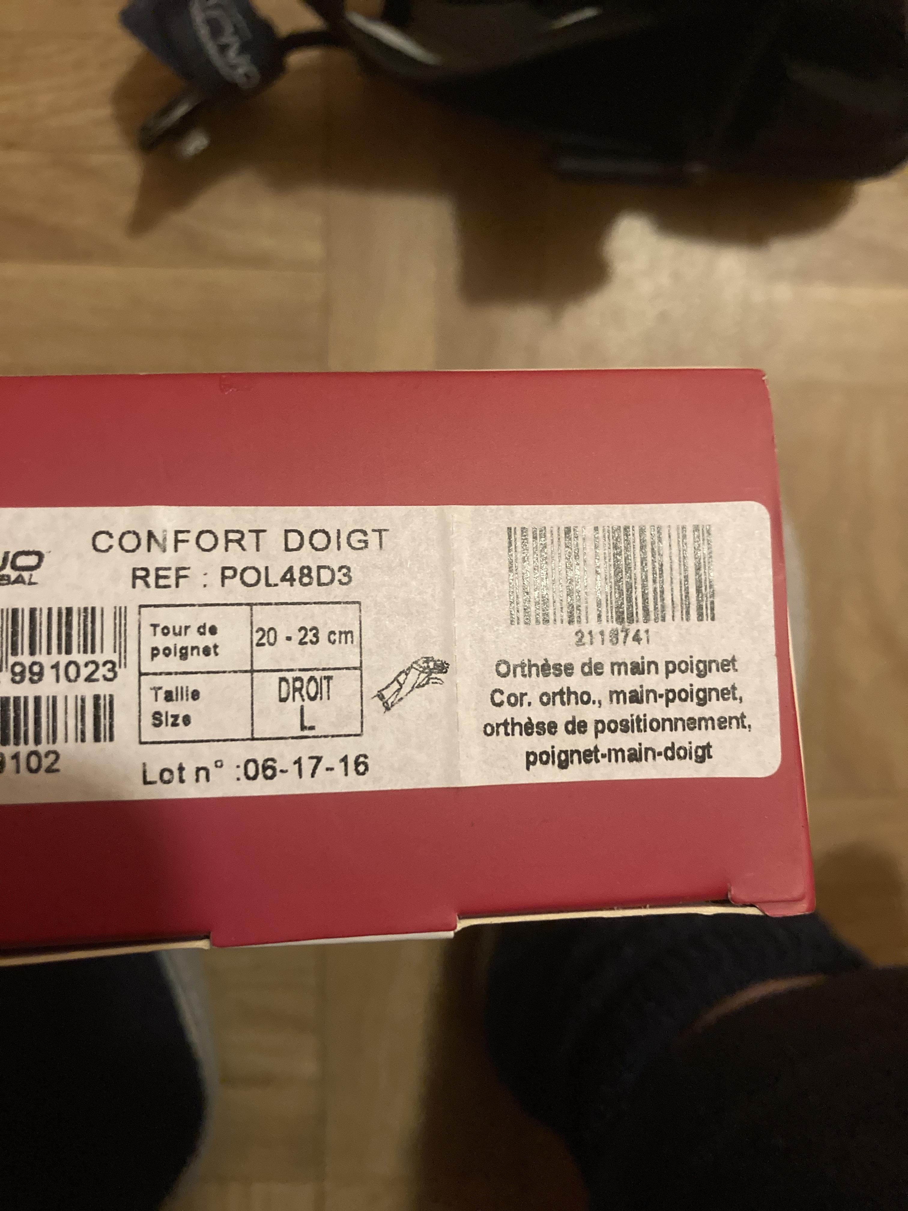 troc de troc atelle du poignet droit avec doigts image 1