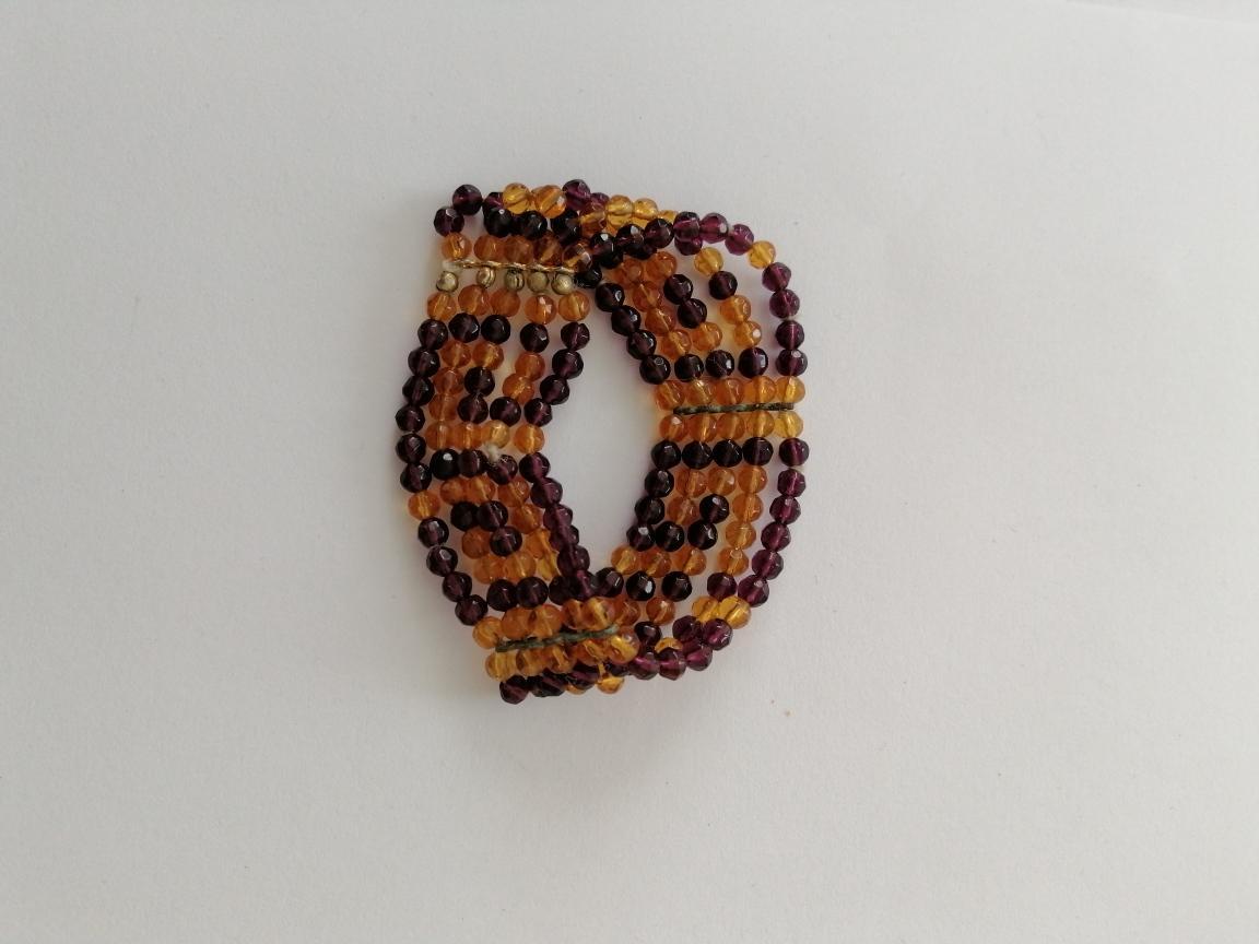 troc de troc bracelet perles bordeaux orange image 0