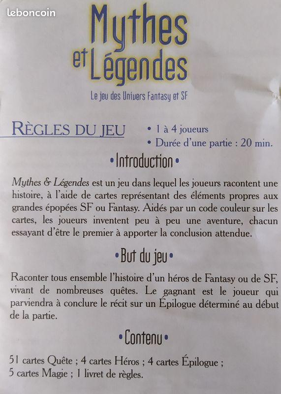 troc de troc attribué loisirs - jeu 64 cartes mythes et légendes image 1