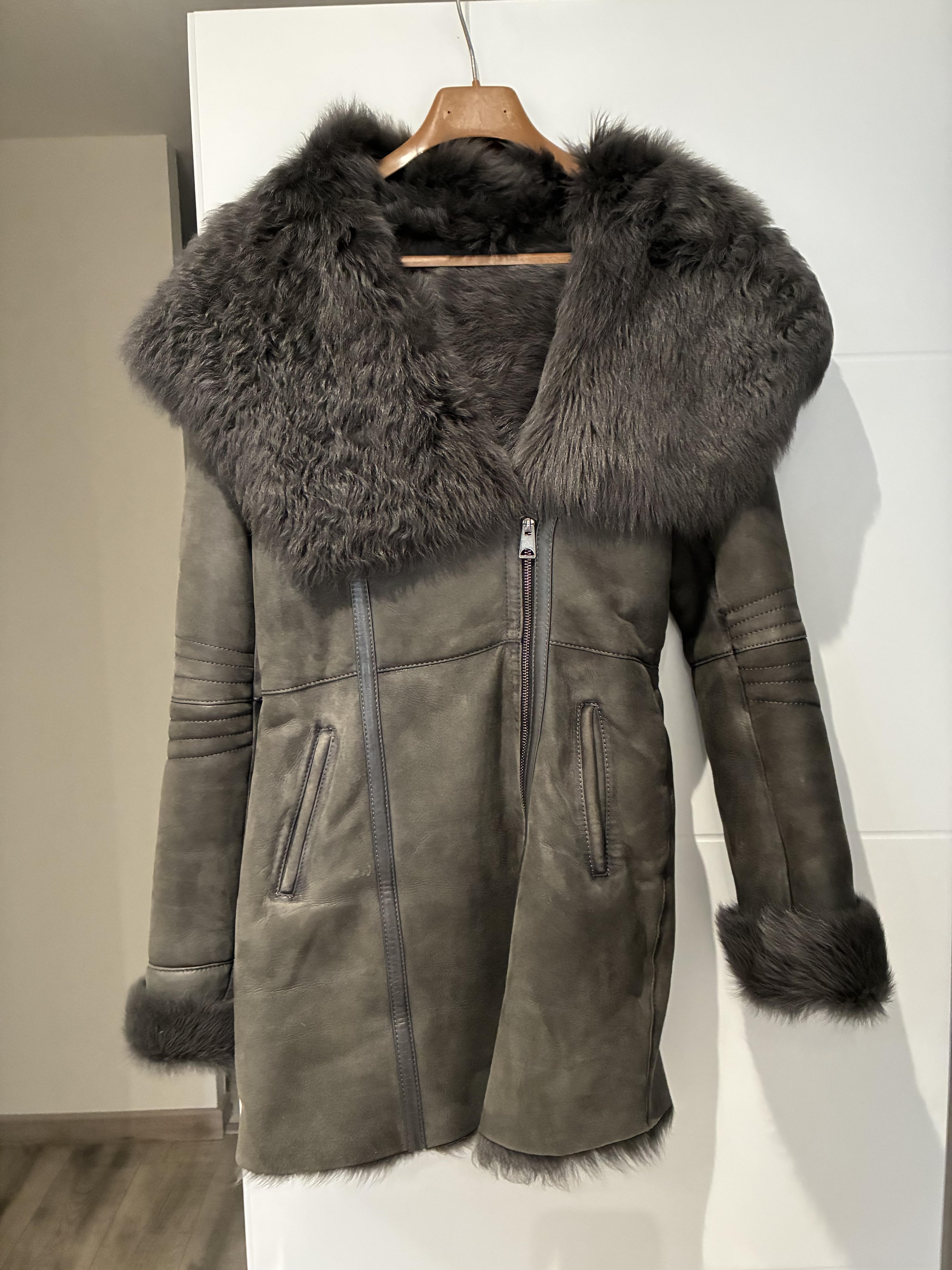 troc de troc manteau cuir gris image 0