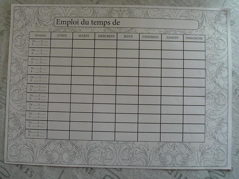 troc de troc semainier recto/verso - emploi du temps. image 0