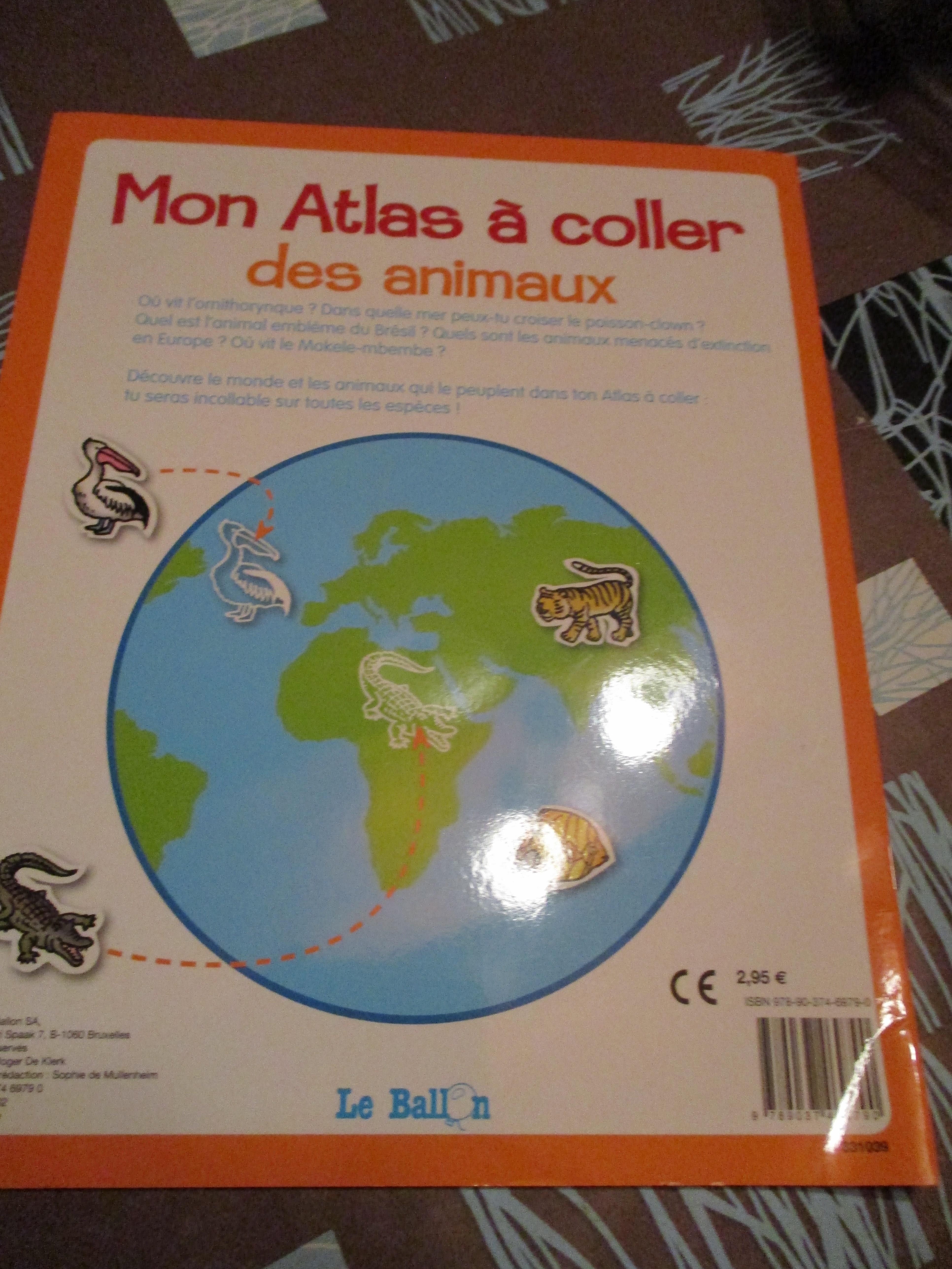 troc de troc mon atlas à coller des animaux 120 autocollants image 1