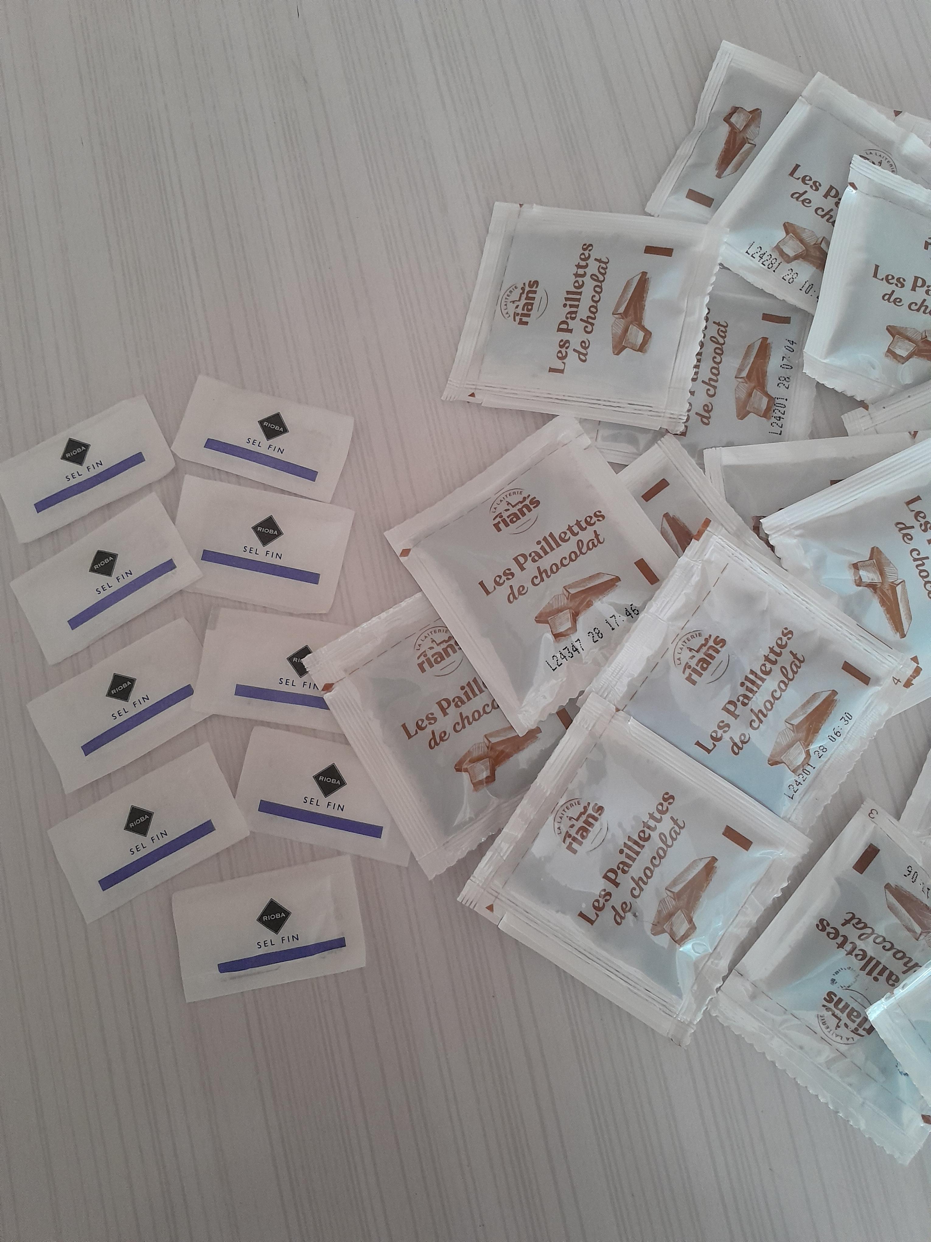 troc de troc lots de 18 sachets de paillettes chocolat + 9 de sel image 1