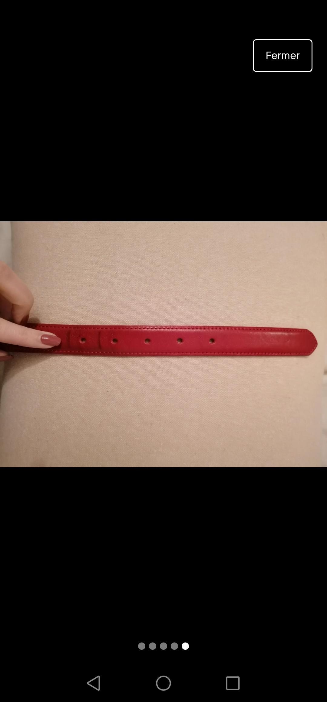 troc de troc ceinture rouge en cuir italien image 2