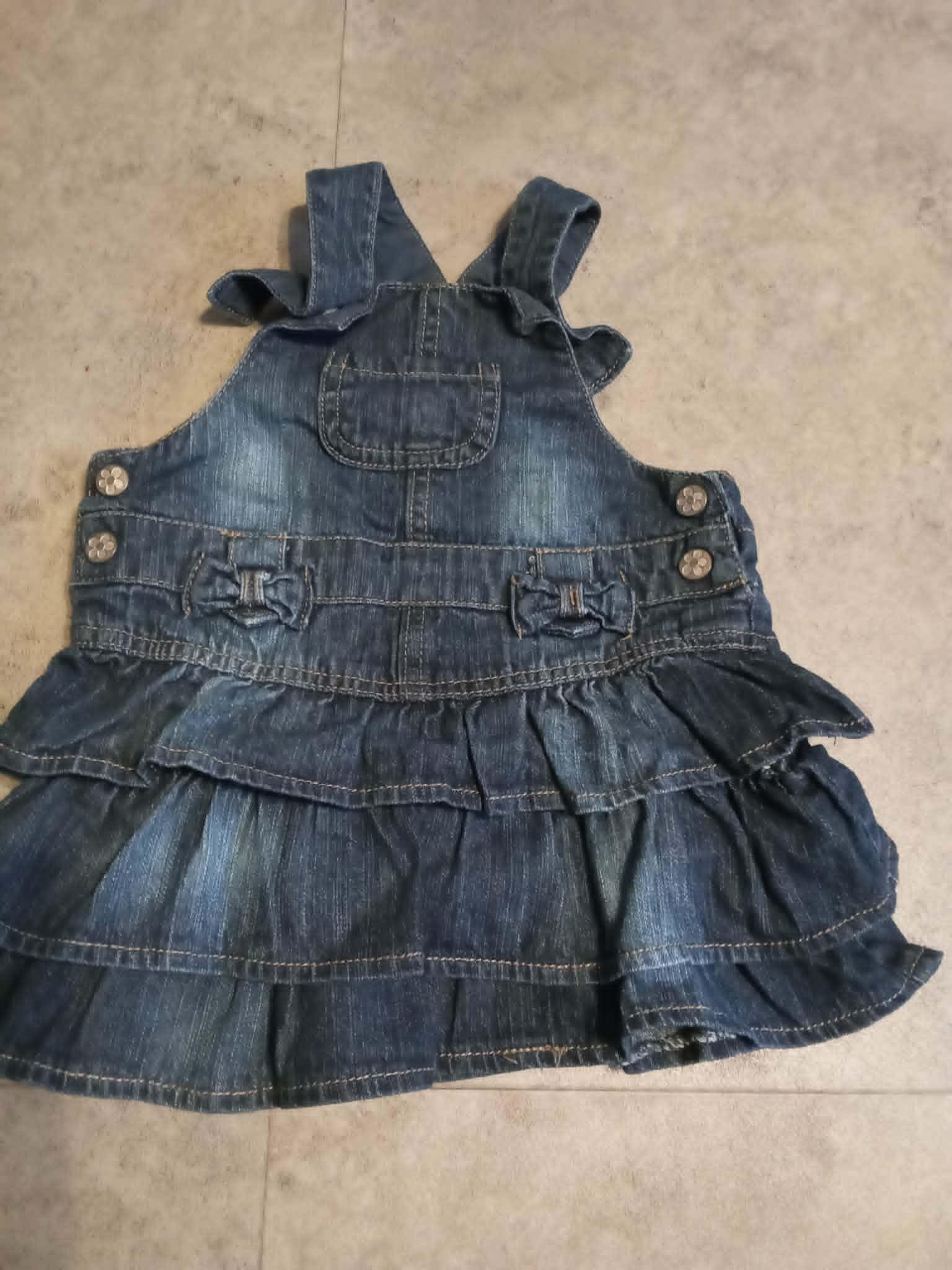 troc de troc robe 1 an neuf en jeans   marque tissuia passe en lettre image 0