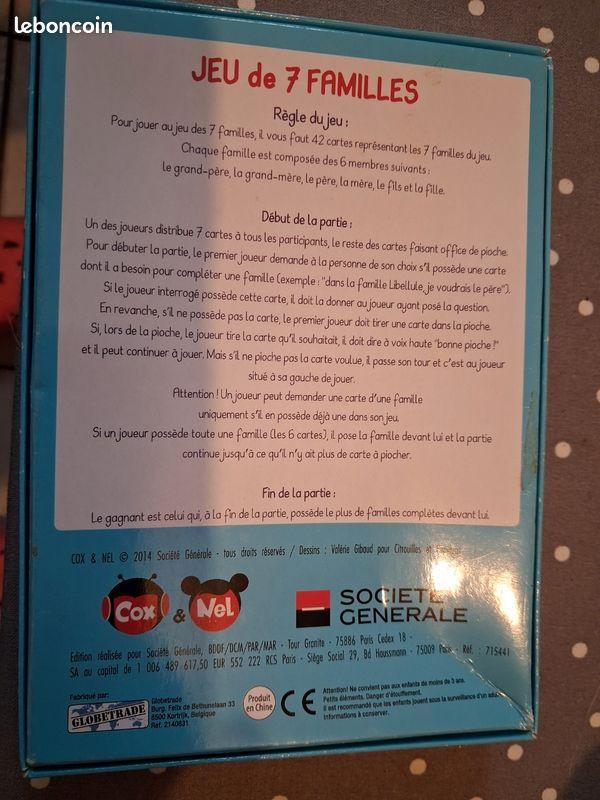 troc de troc jeu de 7 familles -  cox & nel - neuf image 1