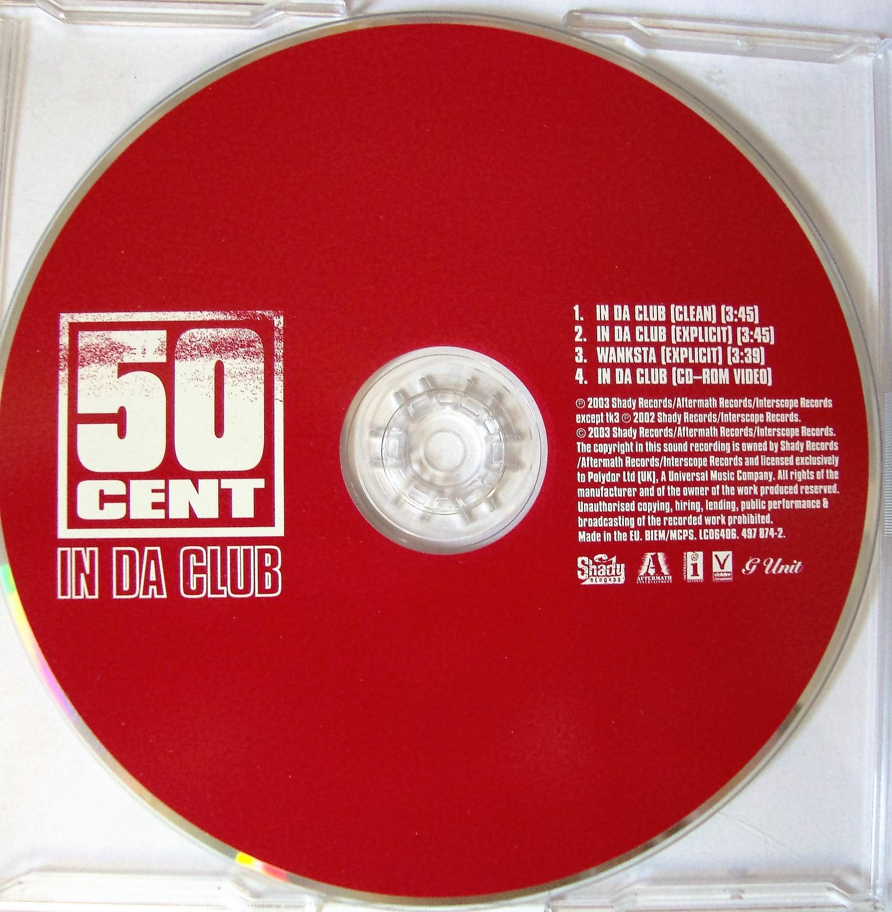 troc de troc cd single 50 cent " in da club " image 1