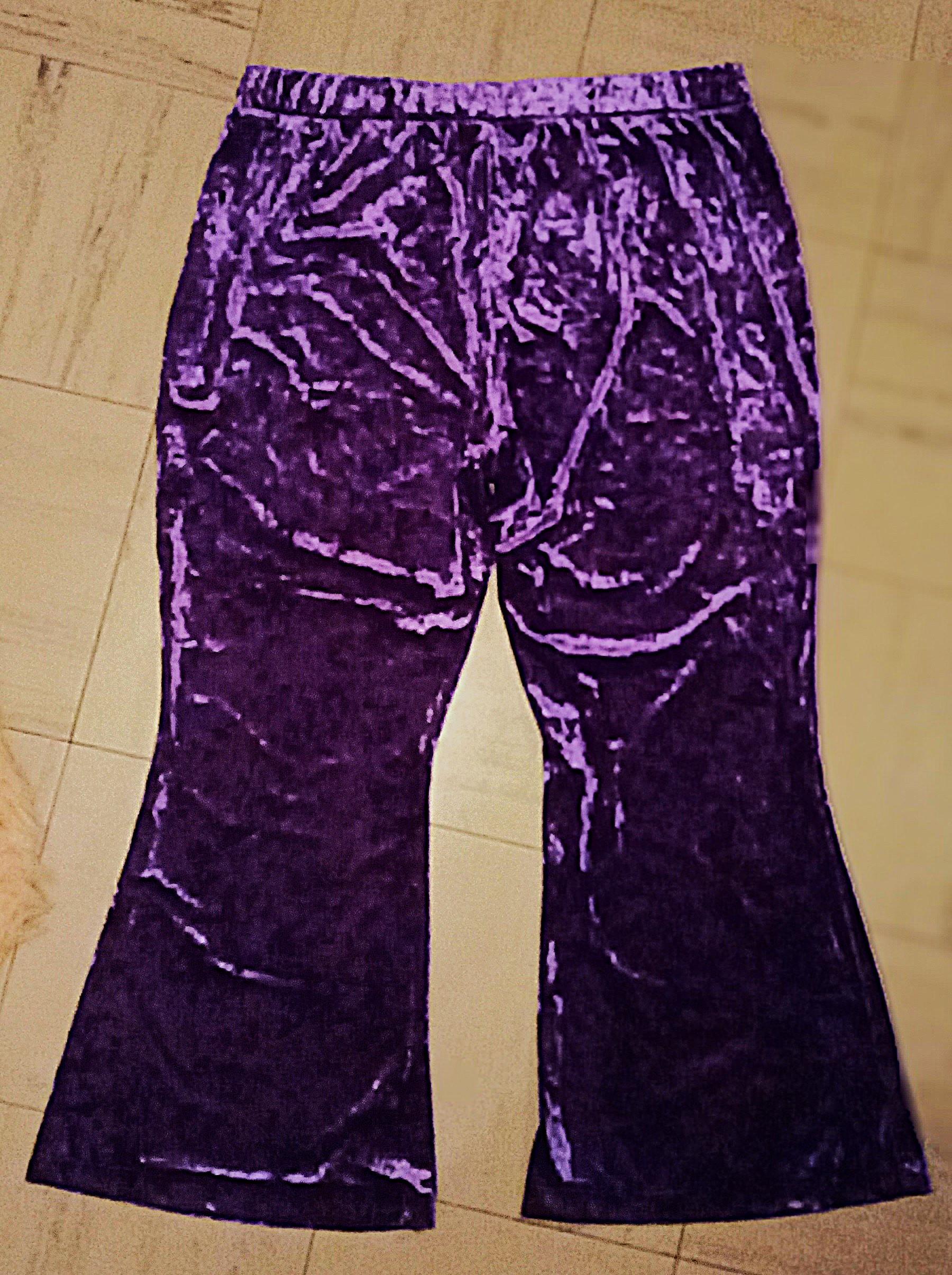 troc de troc pantalon velours prune. image 1