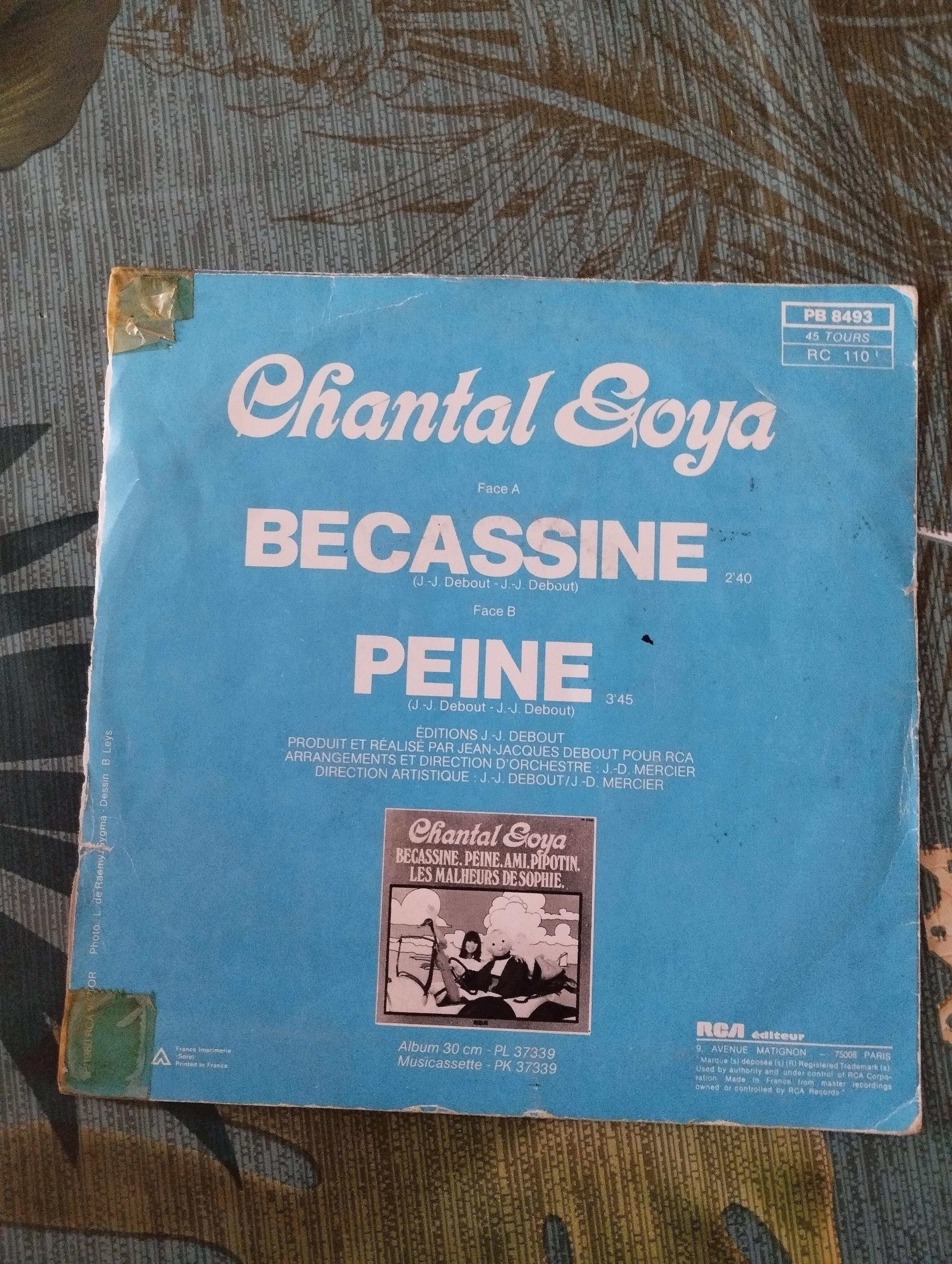 troc de troc disque vinyle 45t chantal goya - bécassine image 1