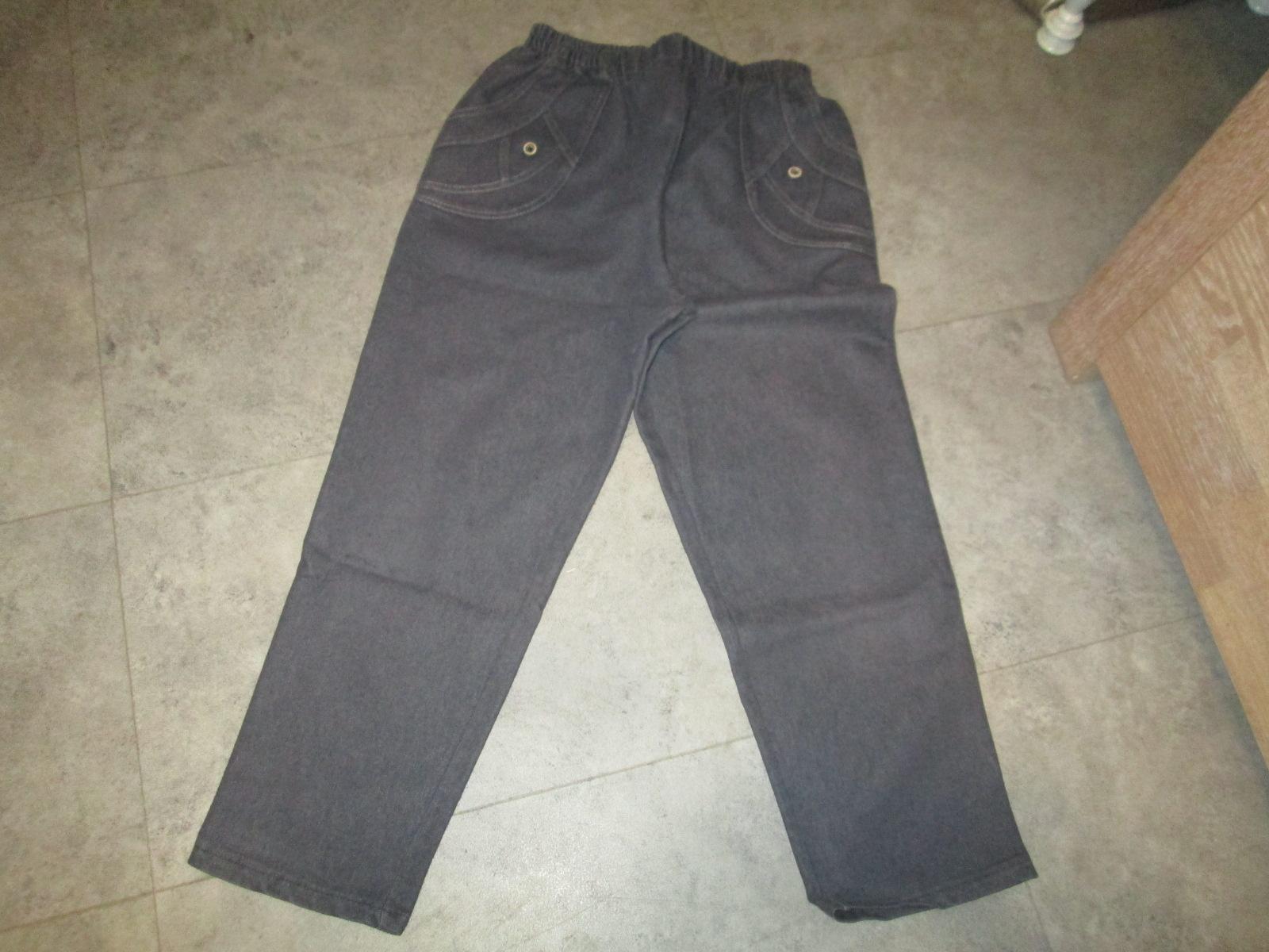 troc de troc pantalon jeans gris  taille 2  (   42    )  pour personne 1m52 image 0