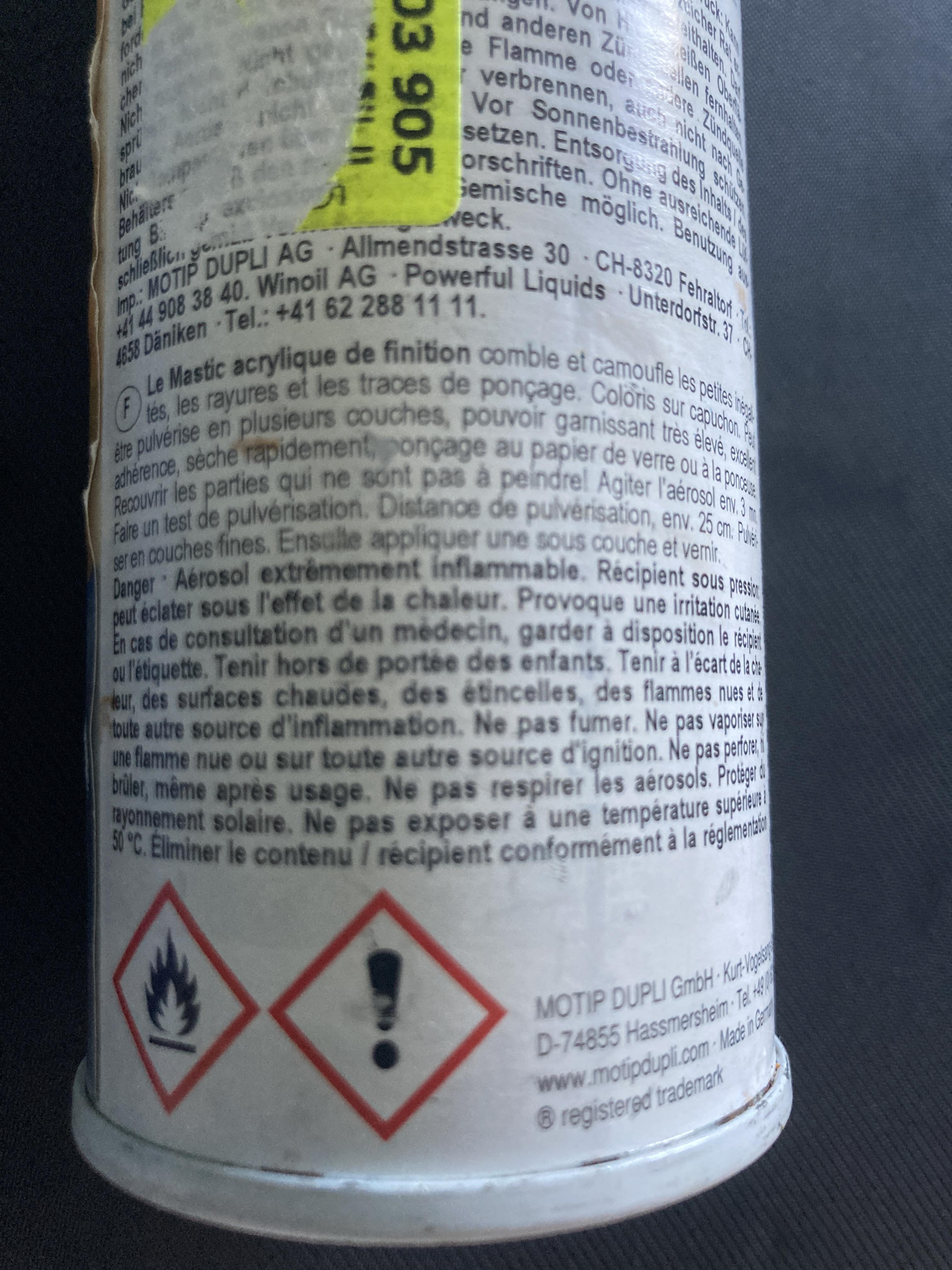 troc de troc mastic de finition gris image 1