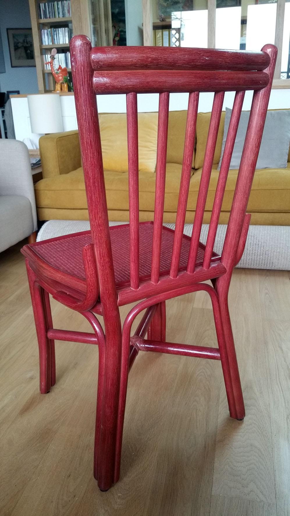troc de troc chaises en bambou rouge image 1