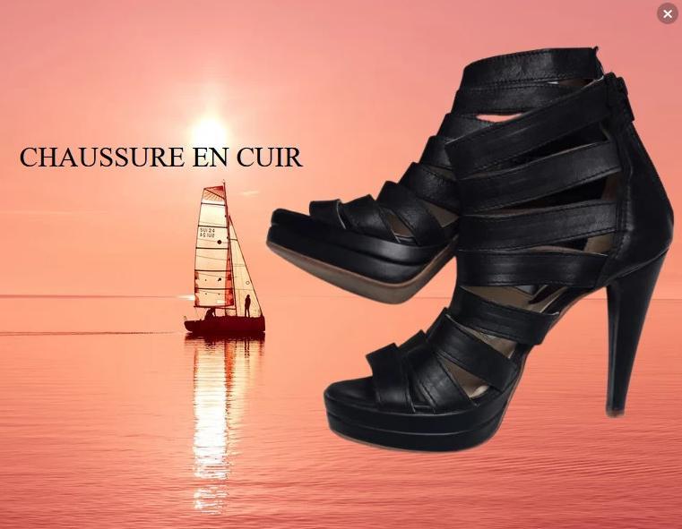 troc de troc chaussure ouverte en cuir taille 38 image 0