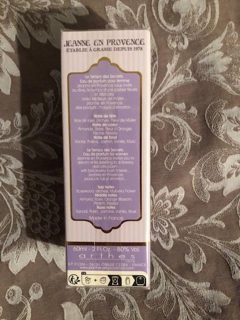 troc de troc (réservé) eau de parfum jeanne en provence  60ml "le temps des secrets" image 1