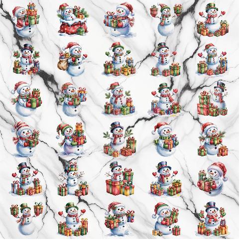 troc de troc animations noël - le bonhomme de neige en or image 0