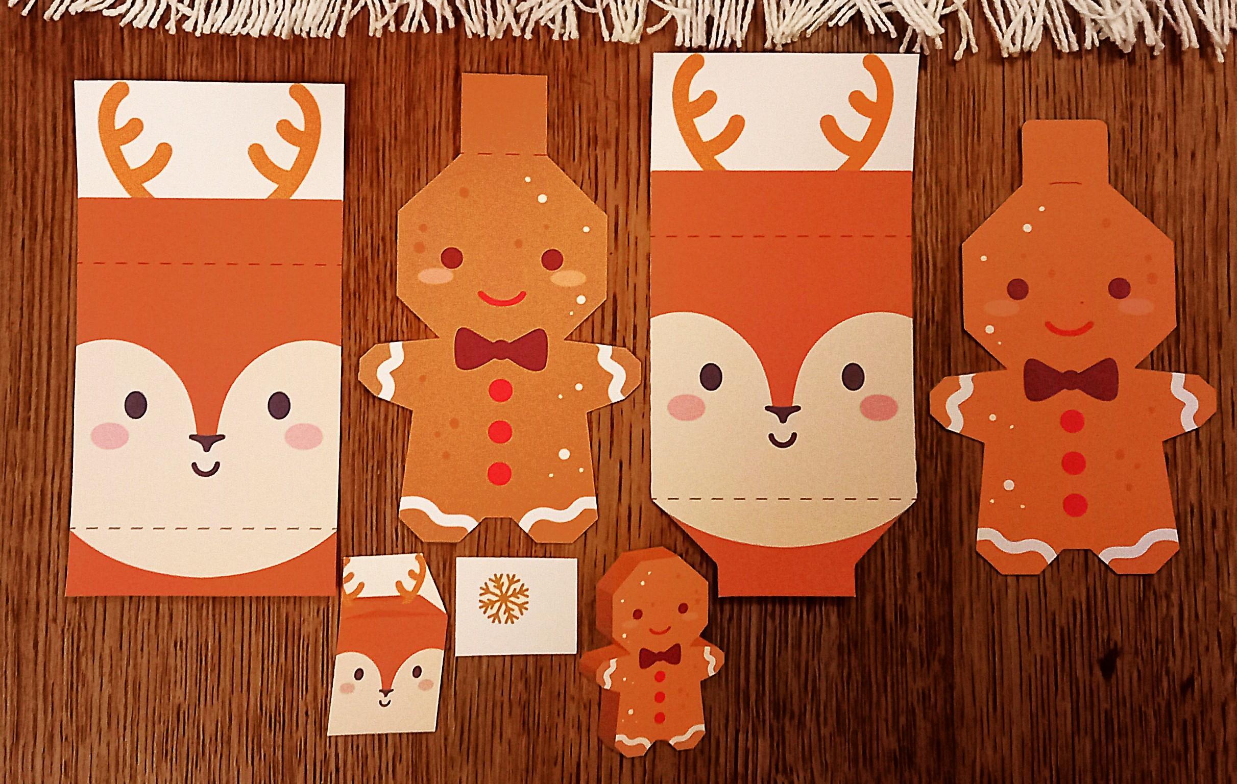 troc de troc etiquettes "rennes et bonhommes de noël". image 0