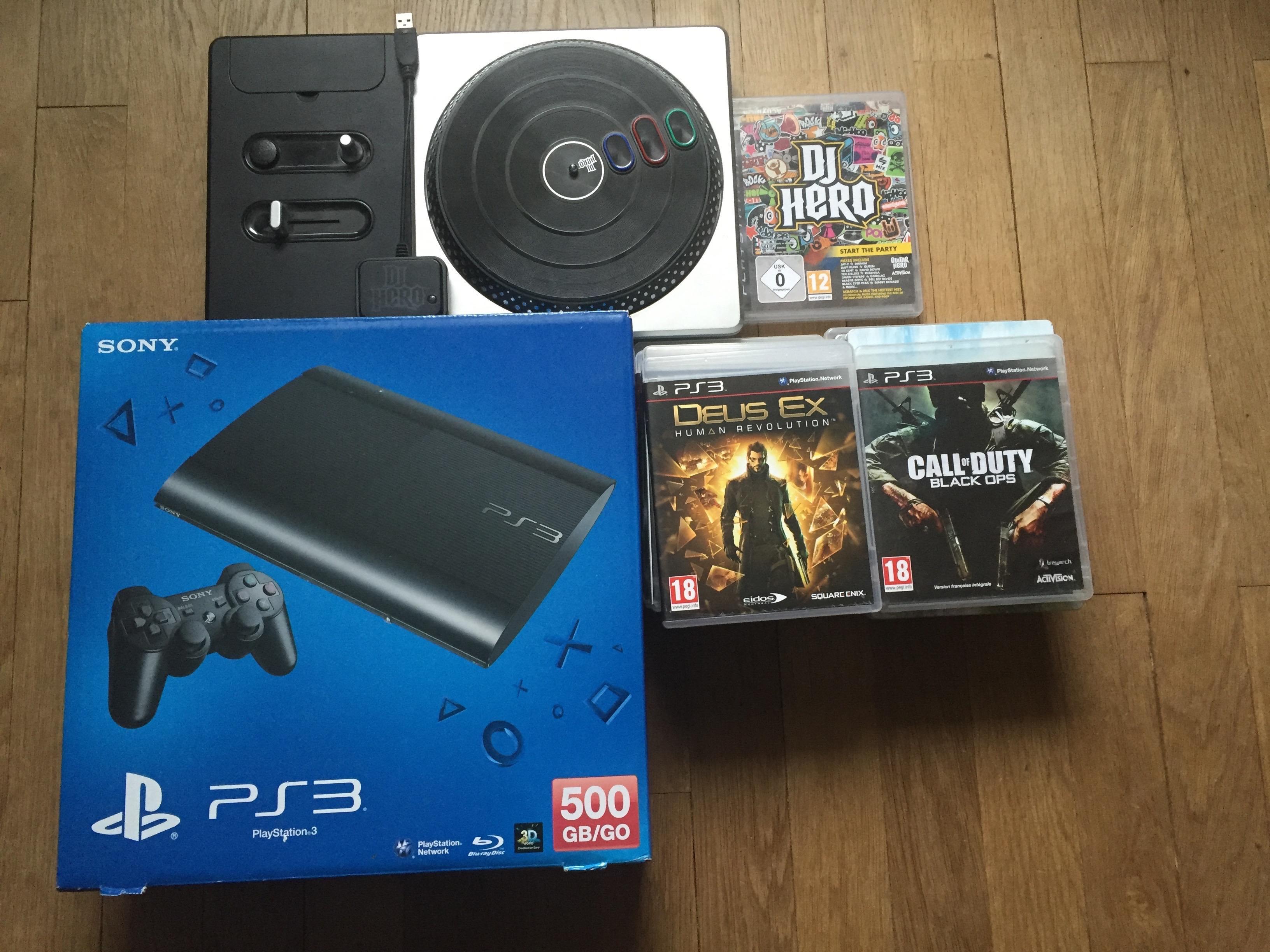 troc de troc ps3 neuve 500 giga + 14 jeux image 0