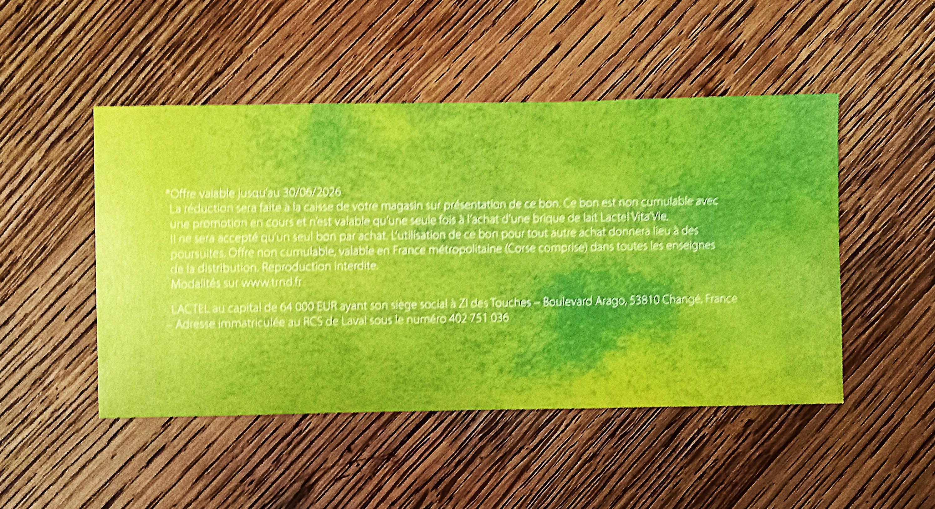 troc de troc bon de réduction lactel. image 1