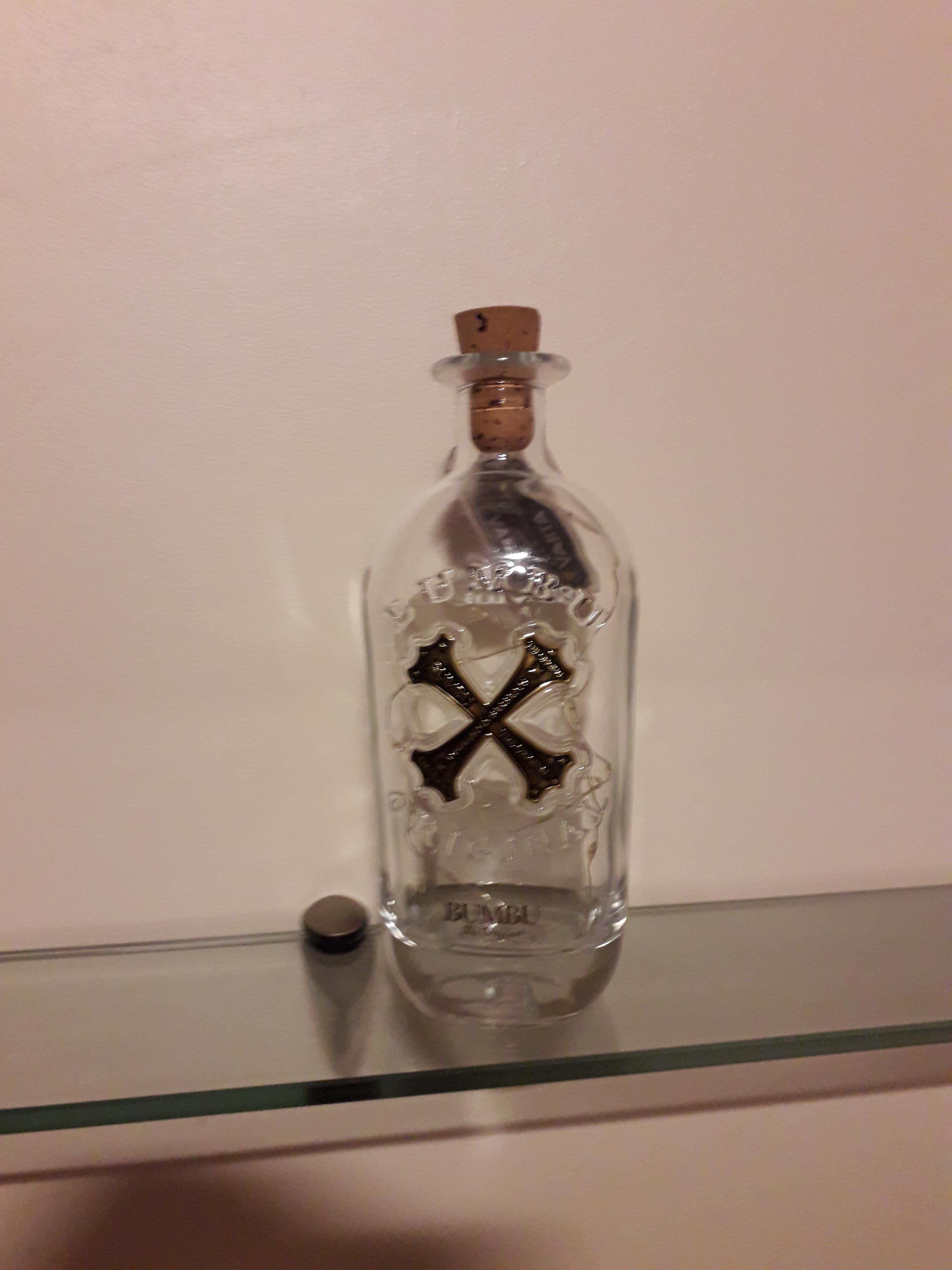 troc de troc veilleuse artisanale — bouteille de rhum bumbu image 2