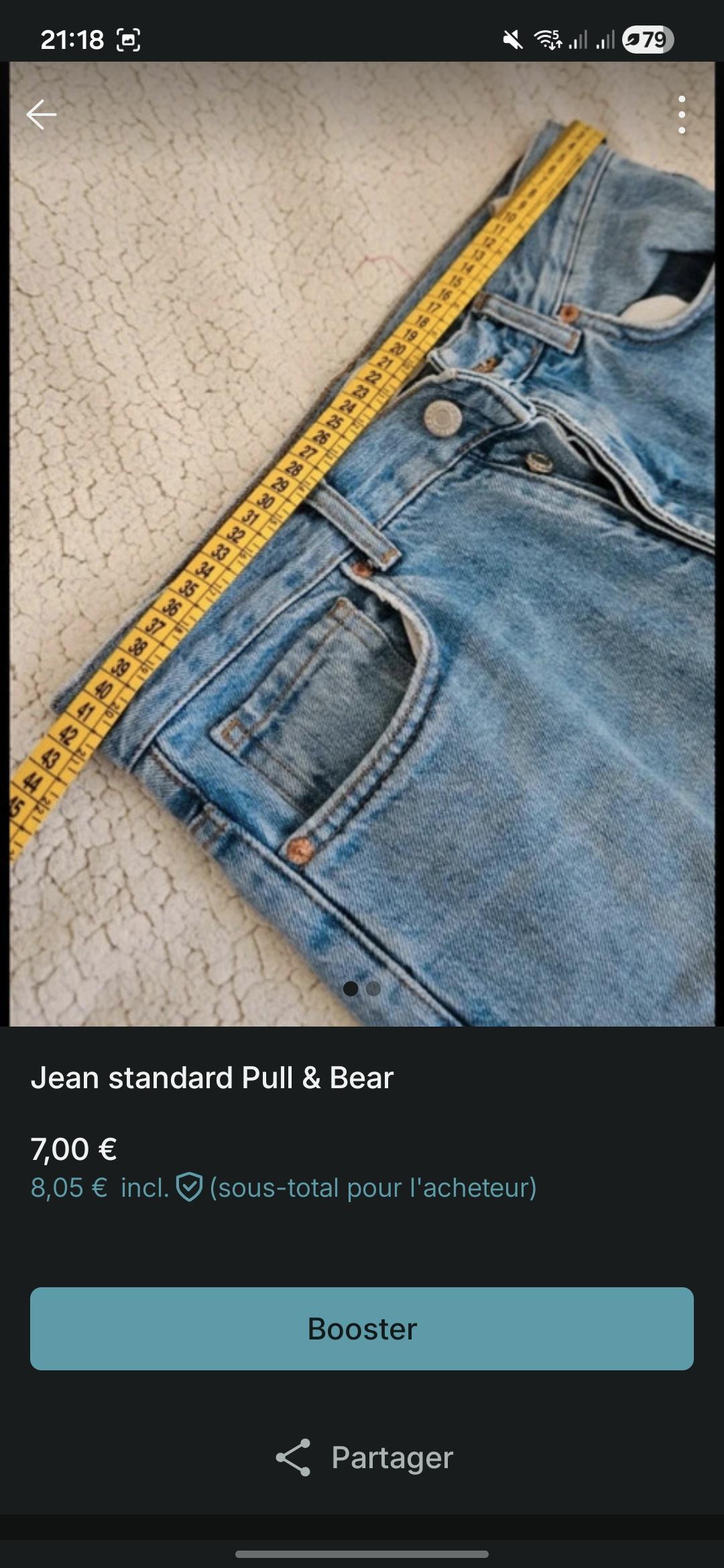 troc de troc jean bleu standard pull and bear image 1