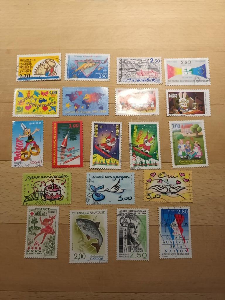 troc de troc timbres fr - lot frcs et € - années diverses image 0