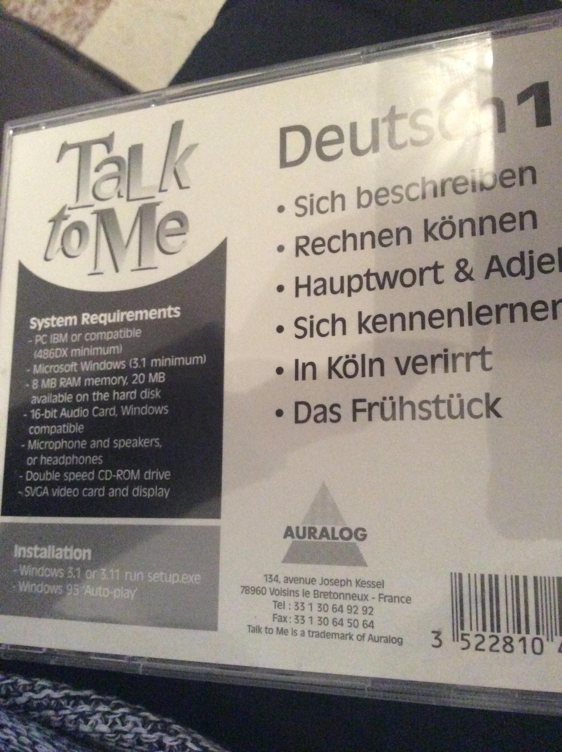 troc de troc cd rom talk to me deutsch 1 windows 95 image 1