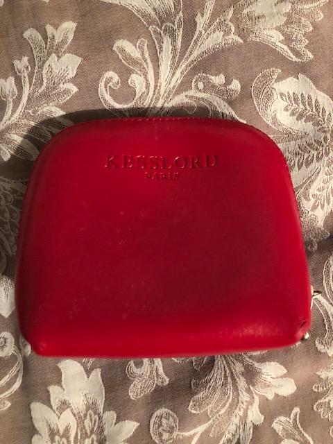 troc de troc (réservé) porte-monnaie rouge kesslord 9,5x10,5x5 approx. image 0