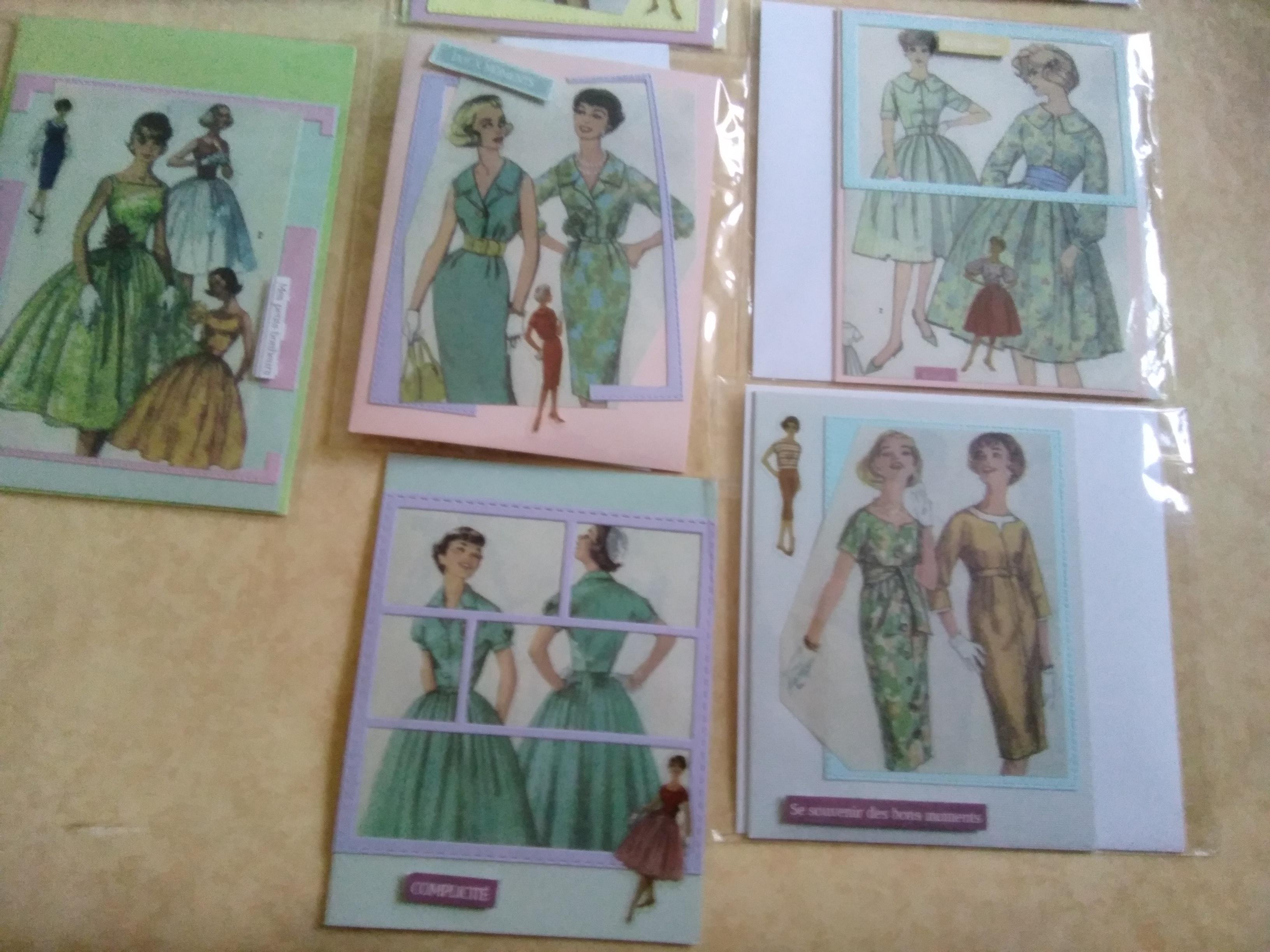 troc de troc lot cartes doubles et enveloppes, très bon état image 2