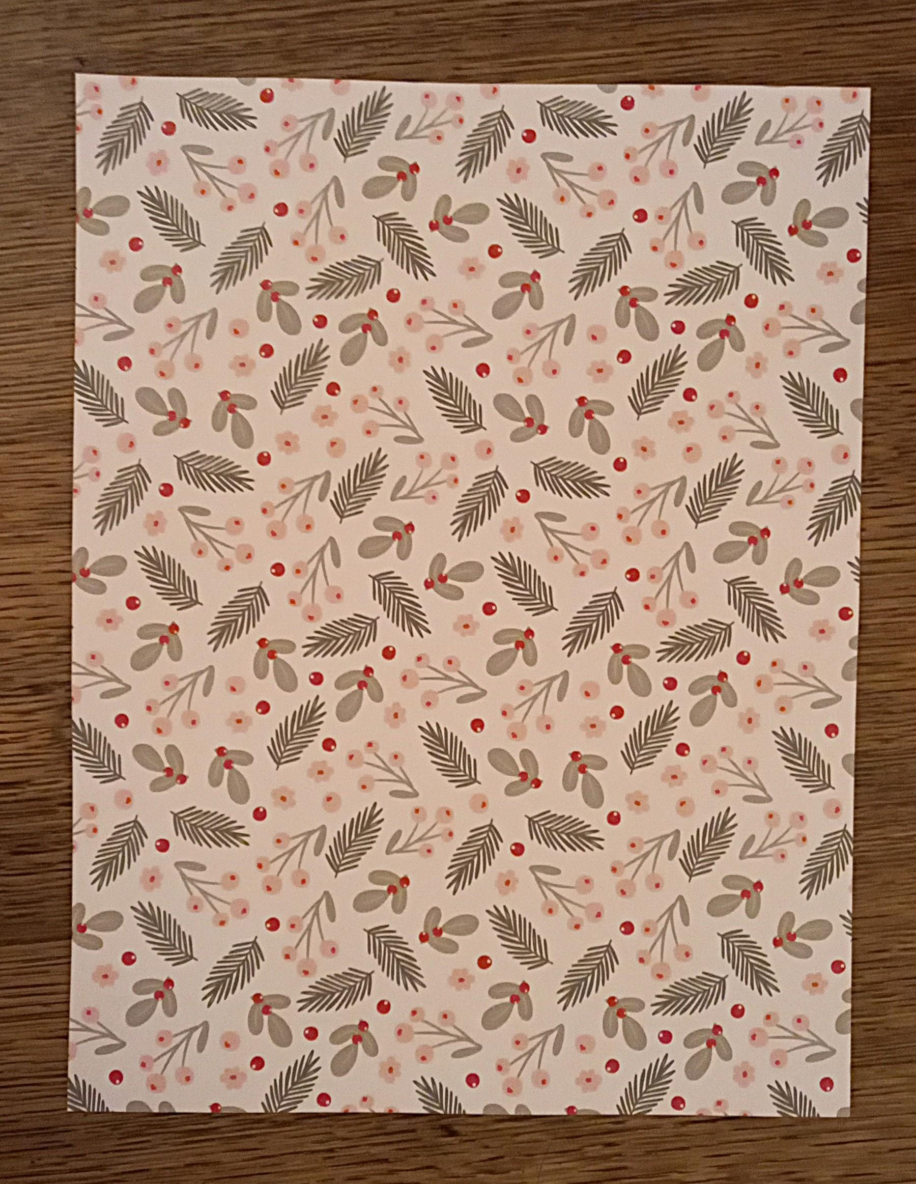 troc de troc papier créatif "branches de gui et sapin". image 1