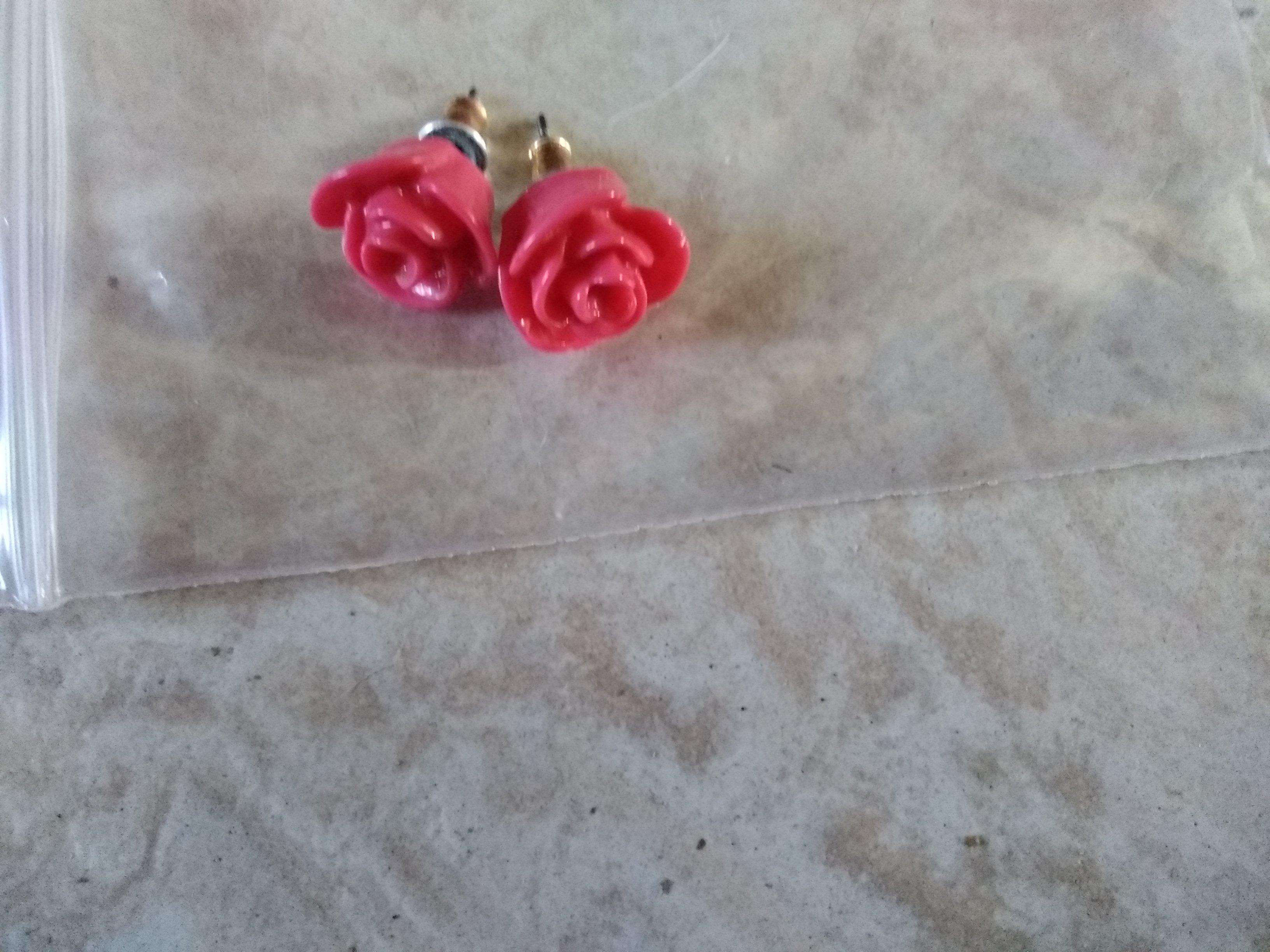 troc de troc boucle d oreille rose neuf image 1