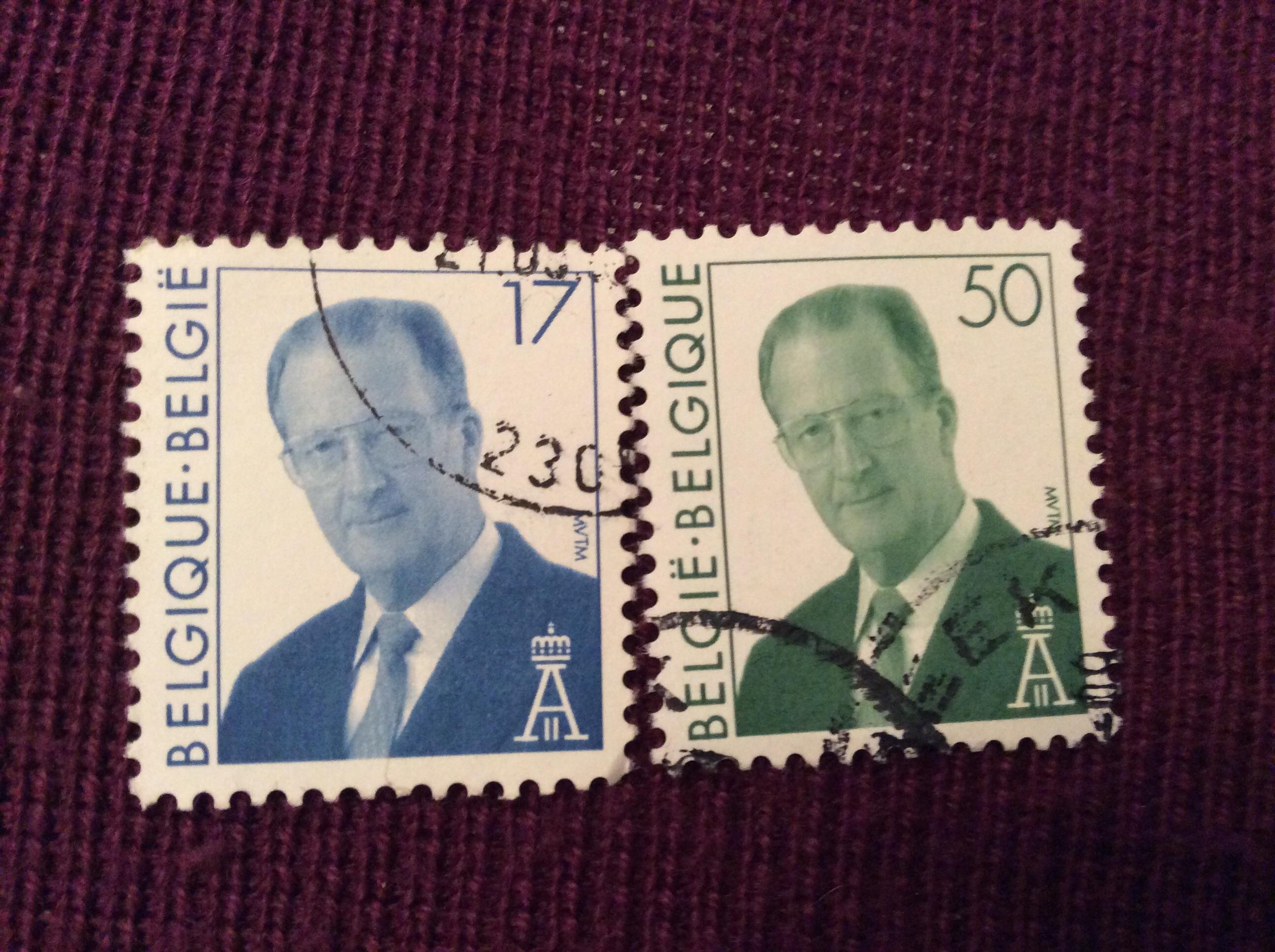 troc de troc 2 timbres belges image 0