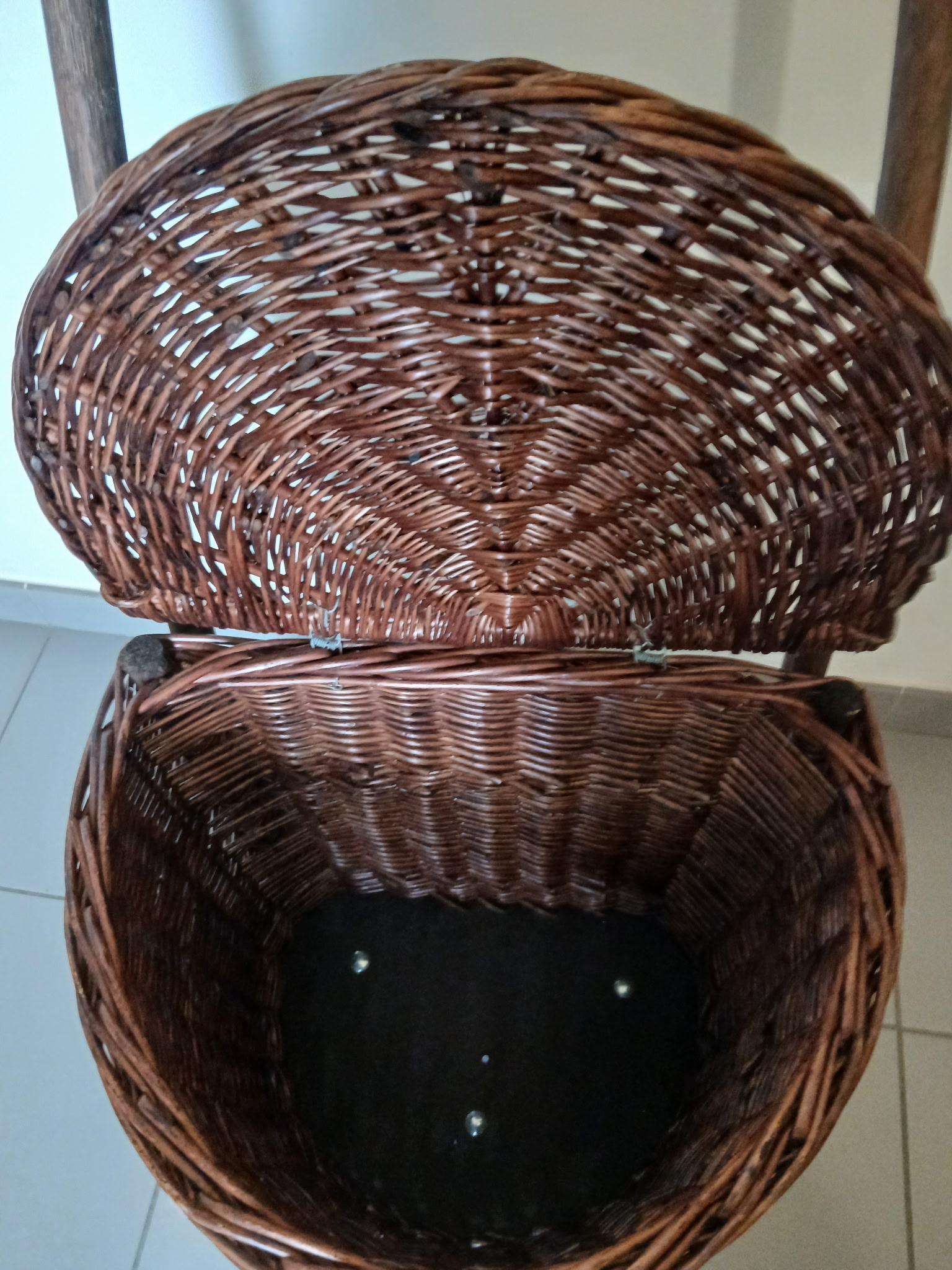 troc de troc panier osier à roulettes image 2